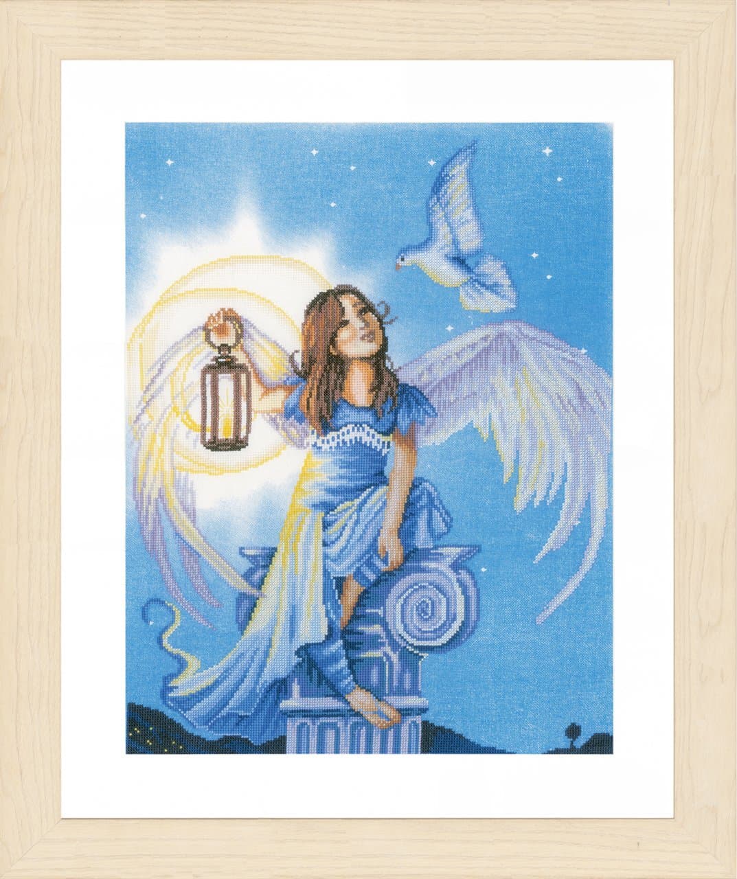Lanarte Counted Cross Stitch Kit: Angel in The Night, N\A, 35 x 45cm