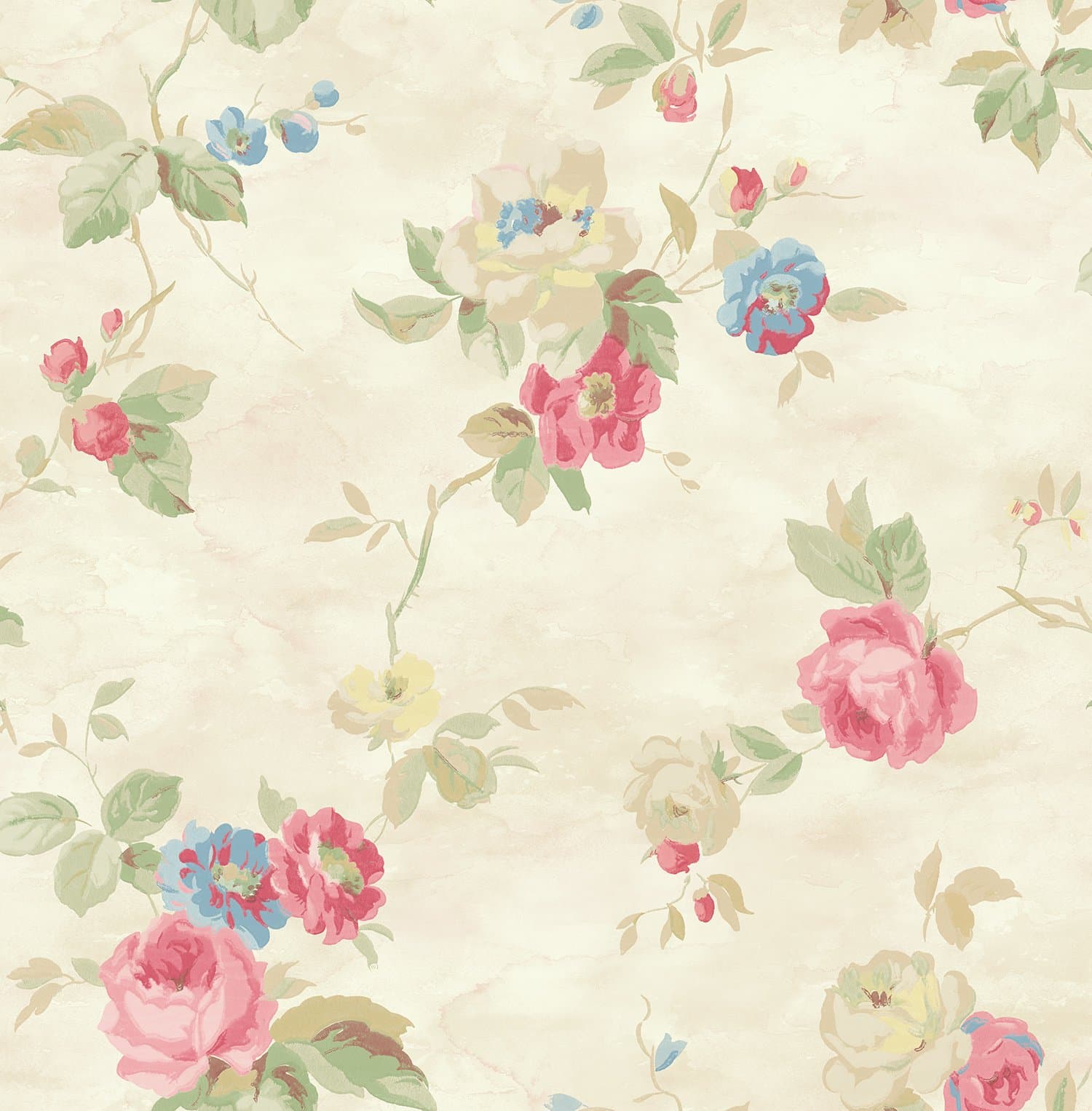 Pink Floral Wallpaper Blue Floral Wallpaper Chinoiserie Wallpaper Rose Wallpaper Floral Vintage Wallpaper Floral Victorian Wallpaper