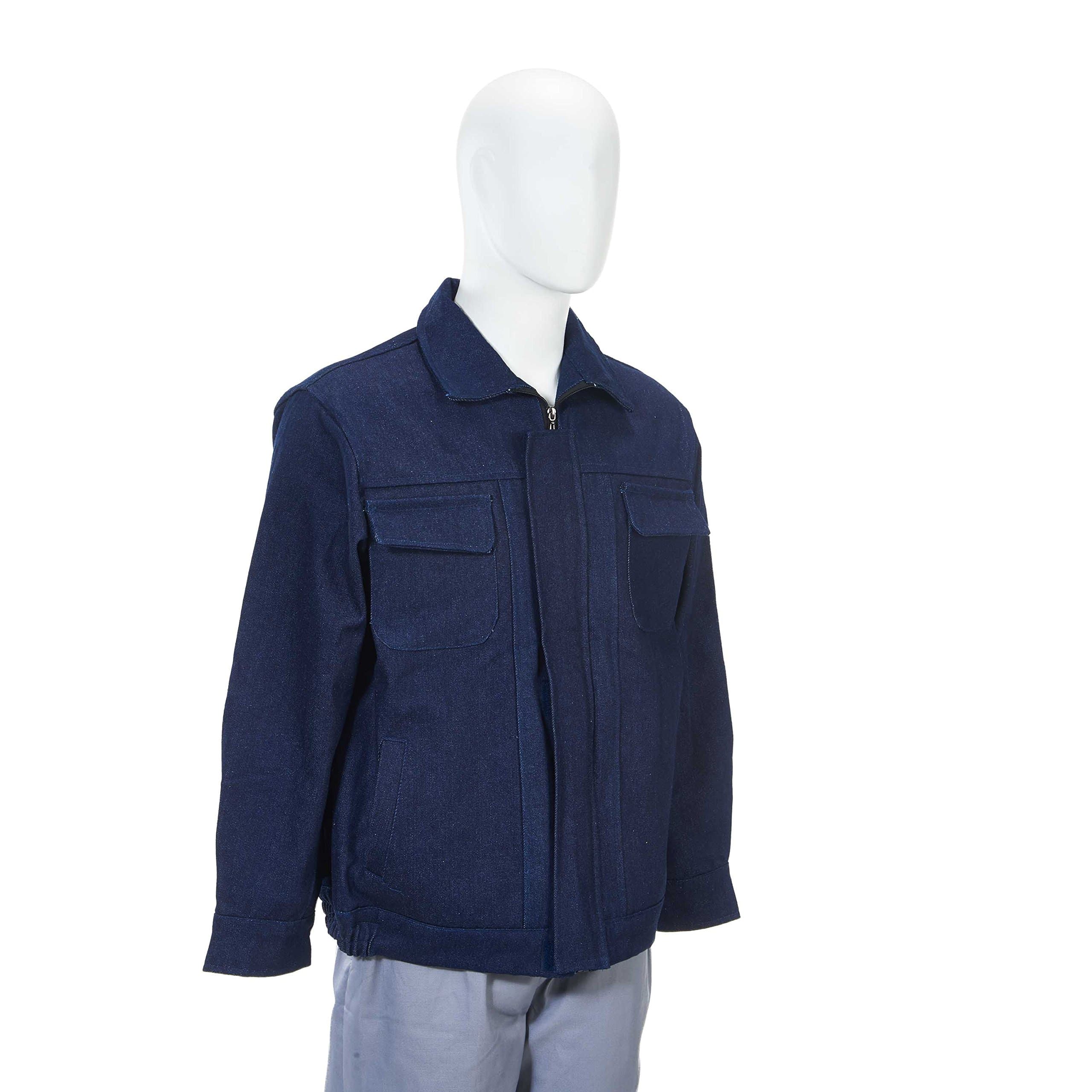 Electric Welding Jacket Flame Resistant Jacket Work Coat Fire Proof Jacket Heat Resistant Suit Work Uniforms Safety Workwear Size XL