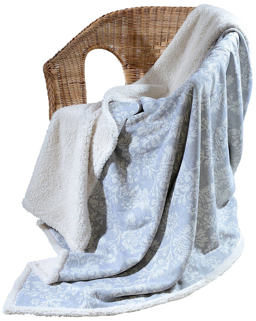 Wilson Gabor Blankets: Jacquard Bedspread with Faux Fur Backing, 200 x 150 cm (Blankets)