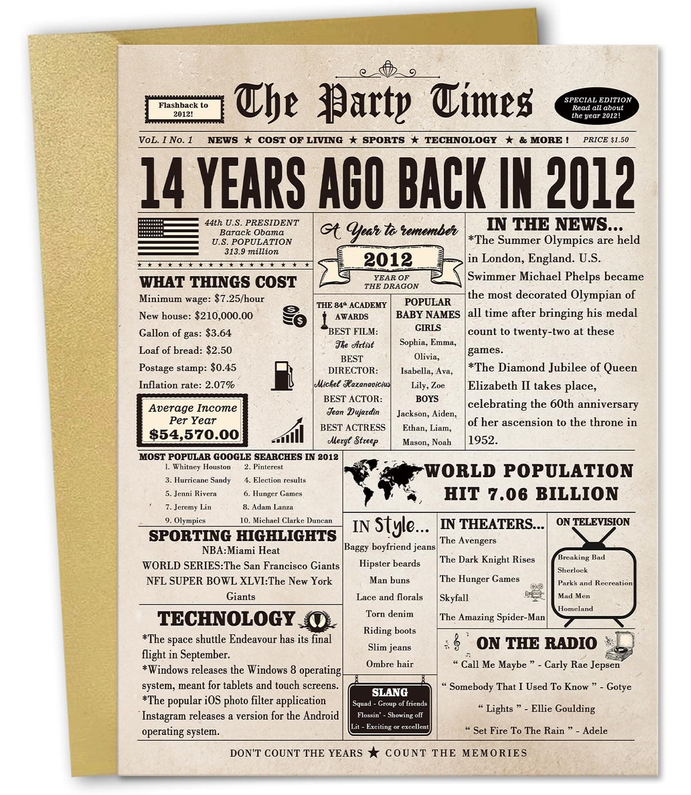 14th Birthday Card, Happy 14th Birthday Decorations for Girls Boys, Lovely 14 Year Old Birthday Gift Ideas for Daughter Son