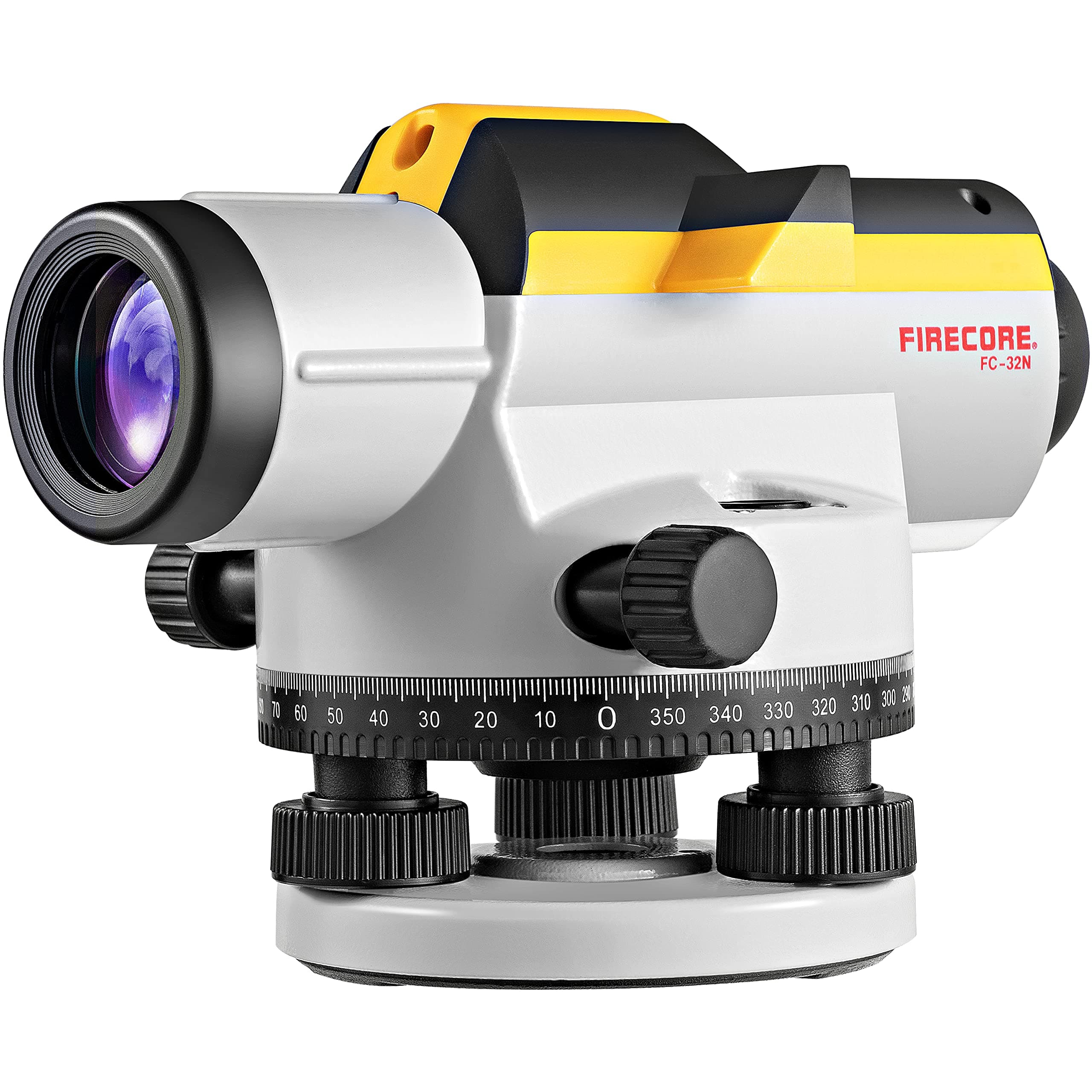 Firecore 32X Automatic Optical Level Kit with Self-Leveling Magnetic Dampened Compensator and Transport Lock, High Precision Height/Distance/Angle Level Measureing Tool - FC-32N