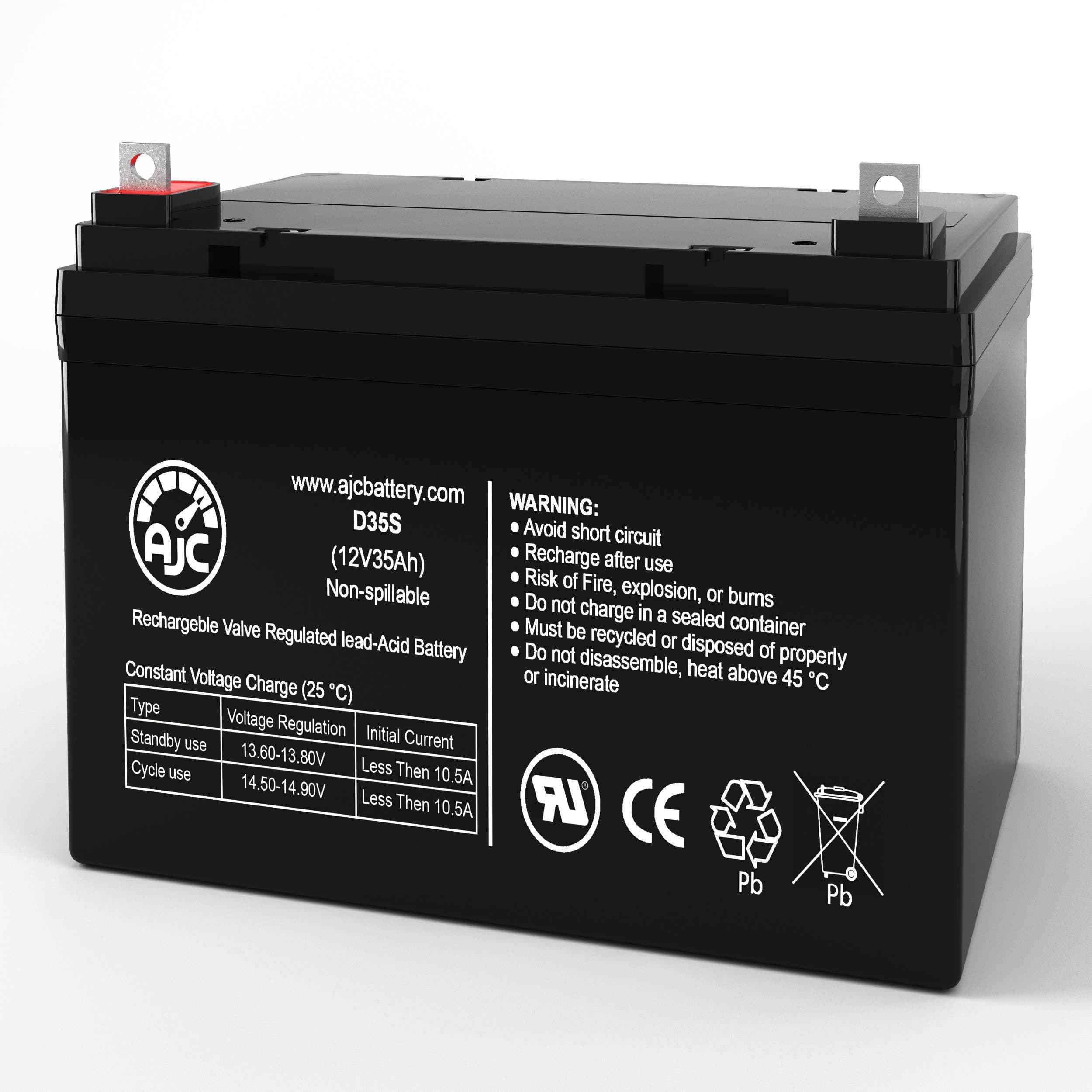 Pride Mobility Sundancer Pack 12V 35Ah Mobility Scooter Battery - This is an AJC Brand Replacement