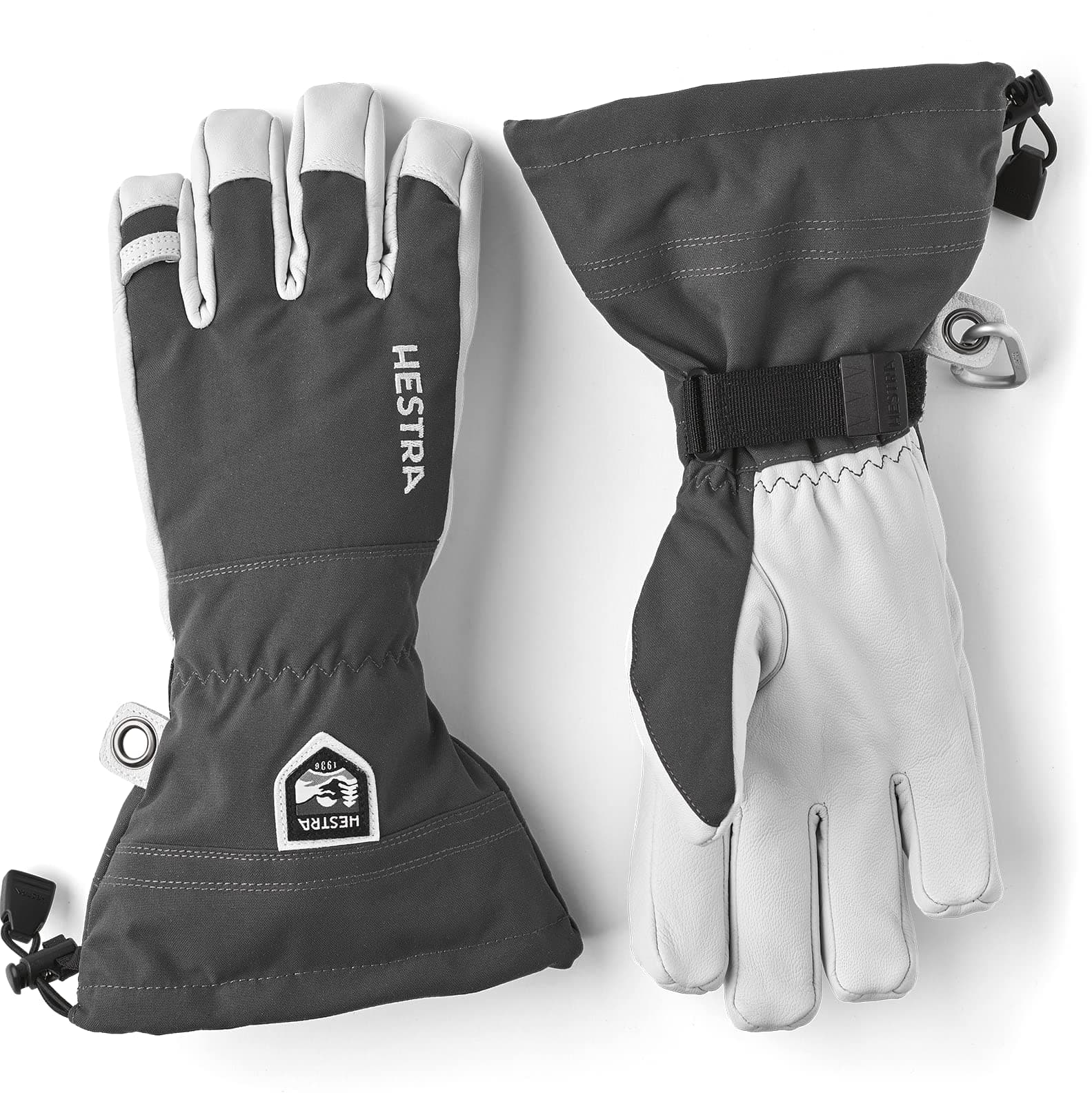 HESTRAHestra Ski Gloves: Army Leather Heli Leather Cold Weather Powder Glove