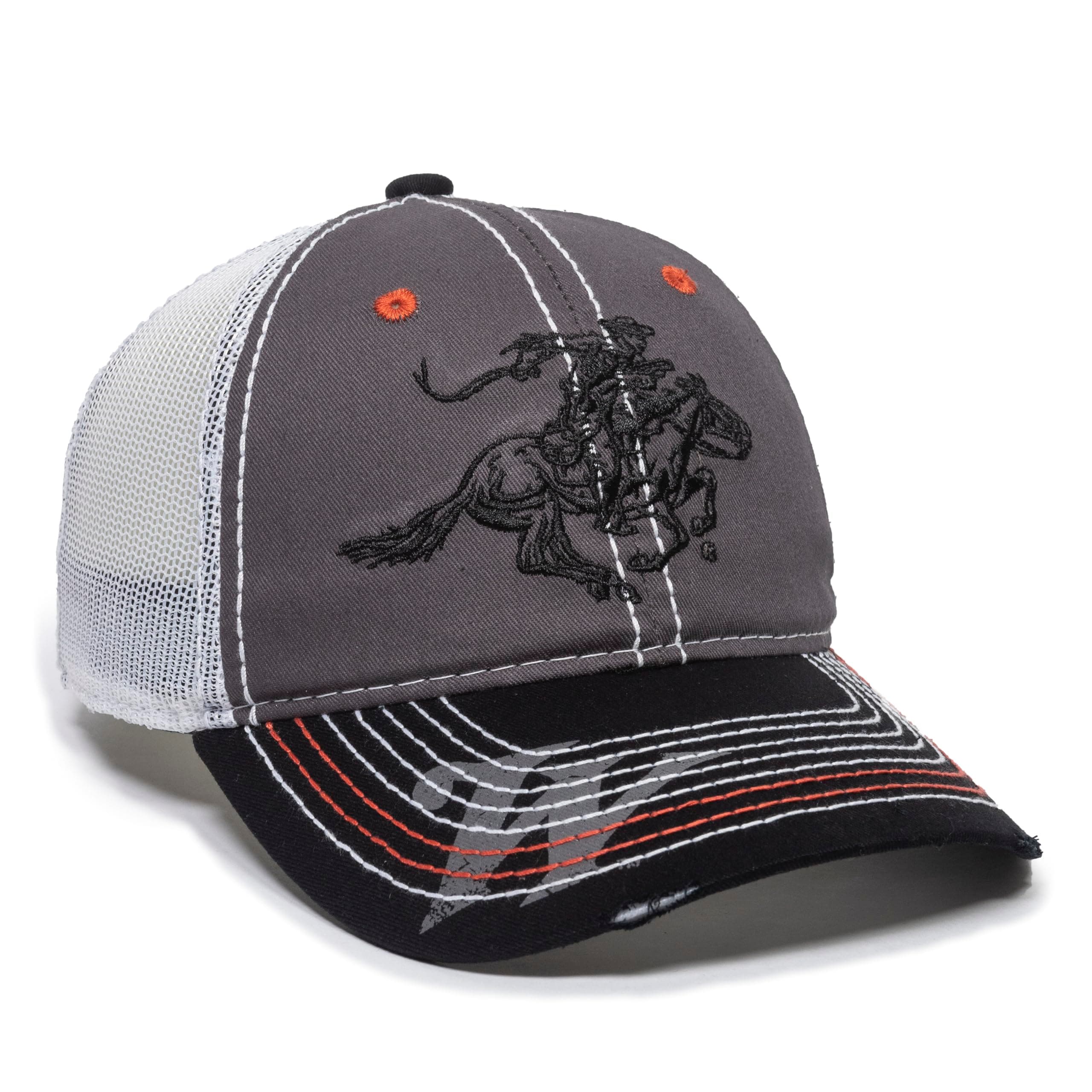 mens Visor baseball caps, Grey and Black, One Size US