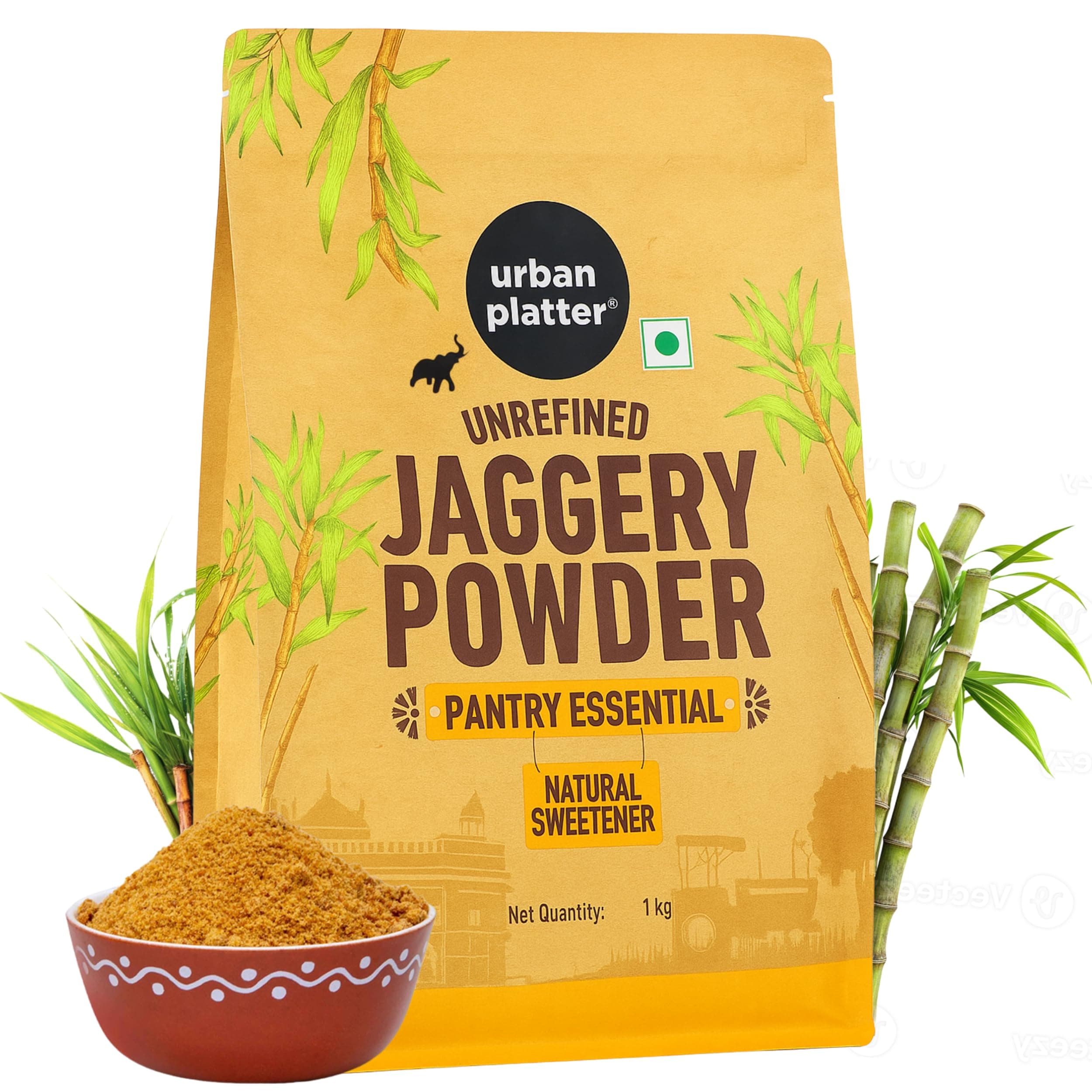 Urban Platter Jaggery Powder, 1Kg / 35.2oz [Pure, Natural & Chemical Free]