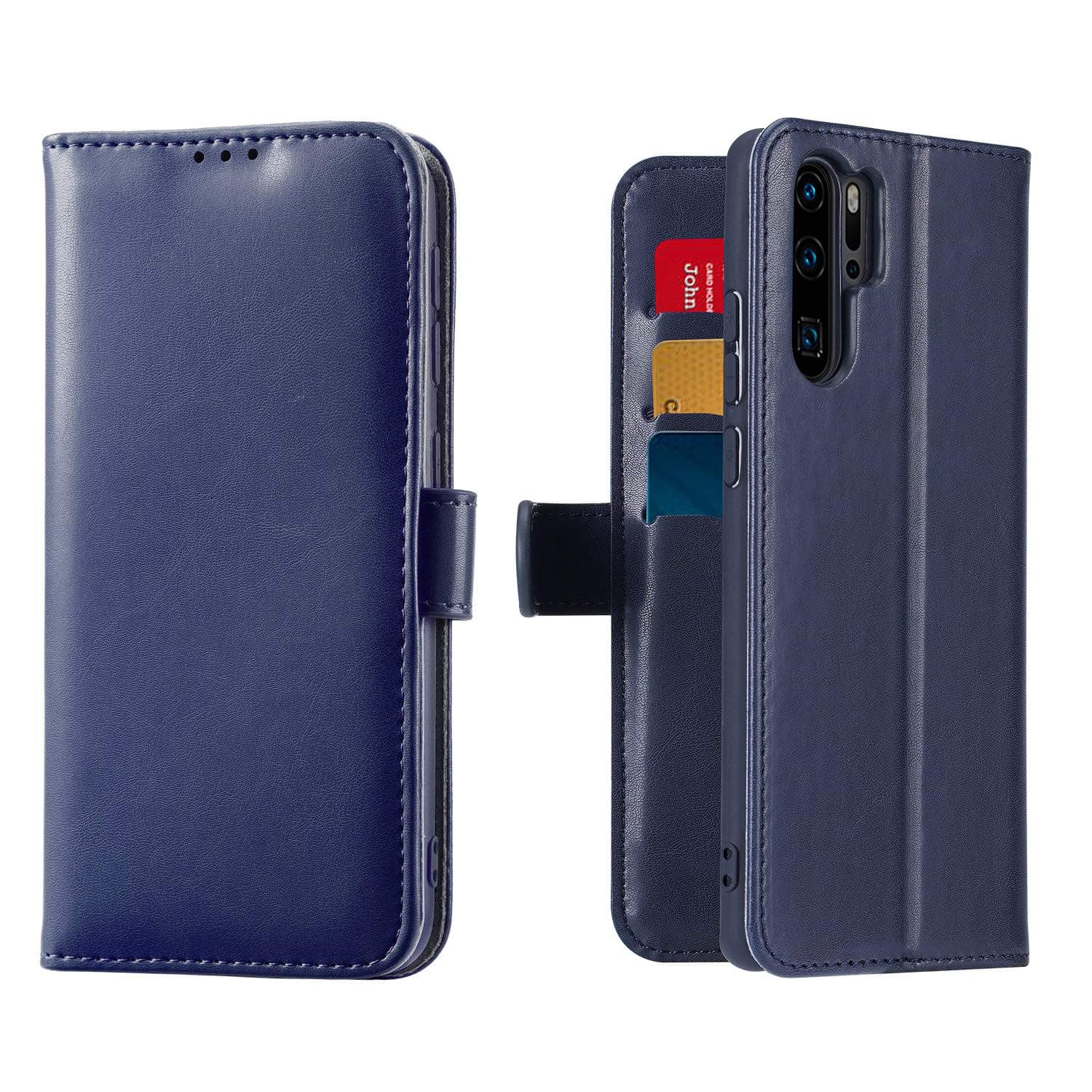 Redcolourful DUX DU-CIS for Hua-WEI P30 pro KADO Series PU Leather Protective Phone Case Side Suction Buckle 3 Cards Bracket Blue Electronic Products
