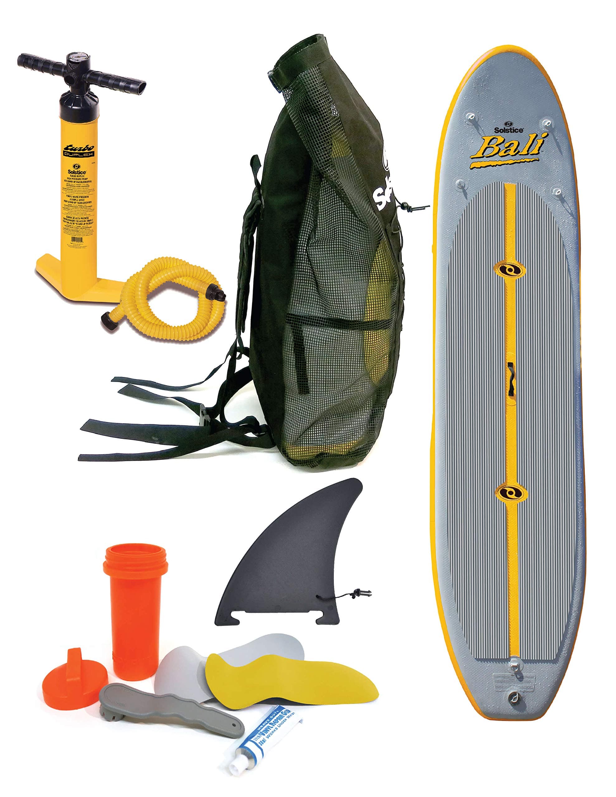 Solstice Inflatable Stand-Up Paddle Board For All Skill Levels (Heavy Duty Double-Layer) | Recreation Performance and Yoga Platform | With Non-Slip Deck and SUP Accessories
