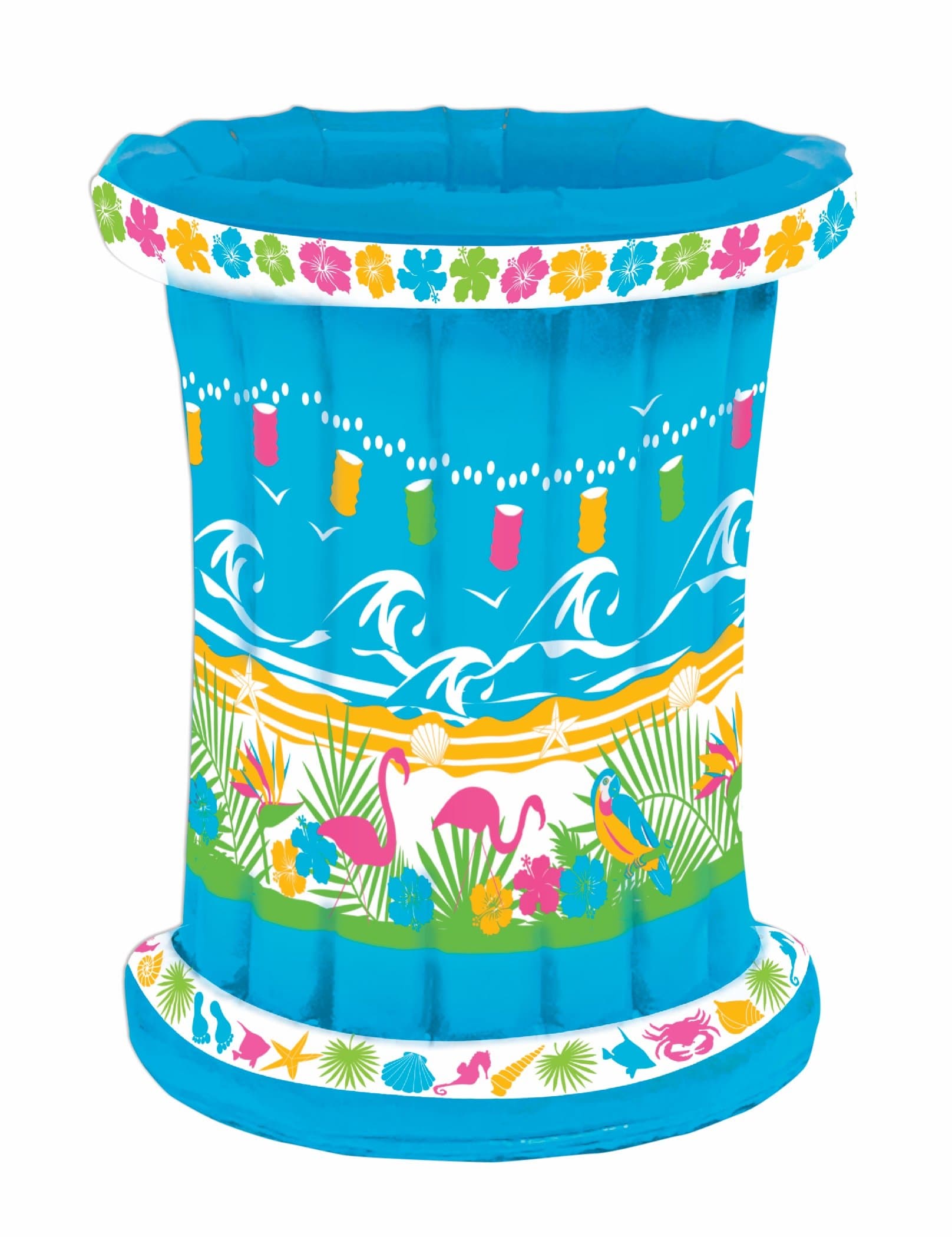 Inflatable Tropical Themed Drink Cooler for Outdoor Party - BBQ Picnic Pool Party Buffet Luau - Party Accessory - 22" W. x 26" H.