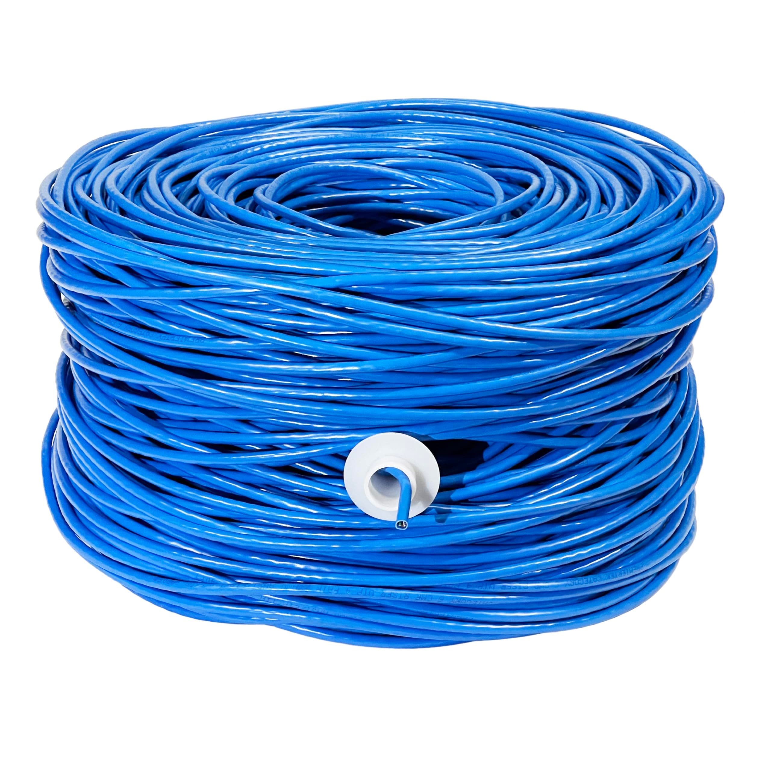 1000Ft Cat6 23AWG Riser UTP Solid 4-Pairs Network Ethernet LAN Cable Bulk Blue (CAT6-CCA-1KFT-BL)