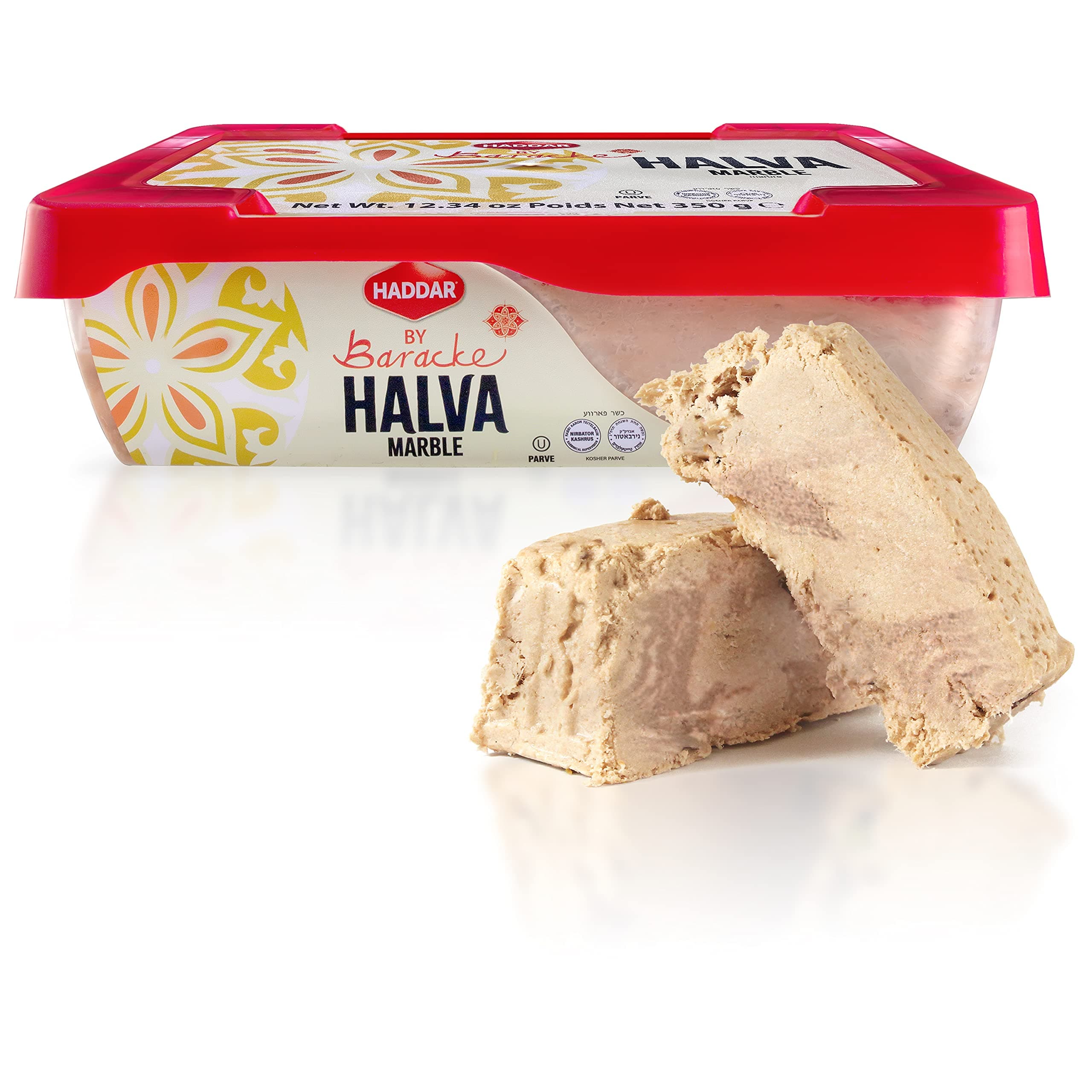by Baracke Premium Quality Marble Halva with Cocoa Nibs, 12.34oz | A Fine Sesame Seed Paste Dessert (Tahini Halwa), Gluten Free, Vegan, Kosher