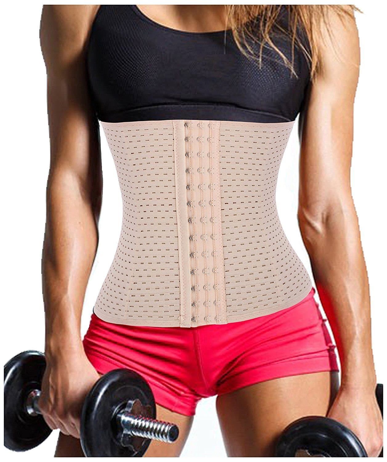 BodyMaster Breathable Hot Waist Trainer Corset for Weight Loss Sport Body Shaper Tummy Control Fat Burner Belt Girdle Bodysuit Gym Workout Yoga Sport For Weight Loss