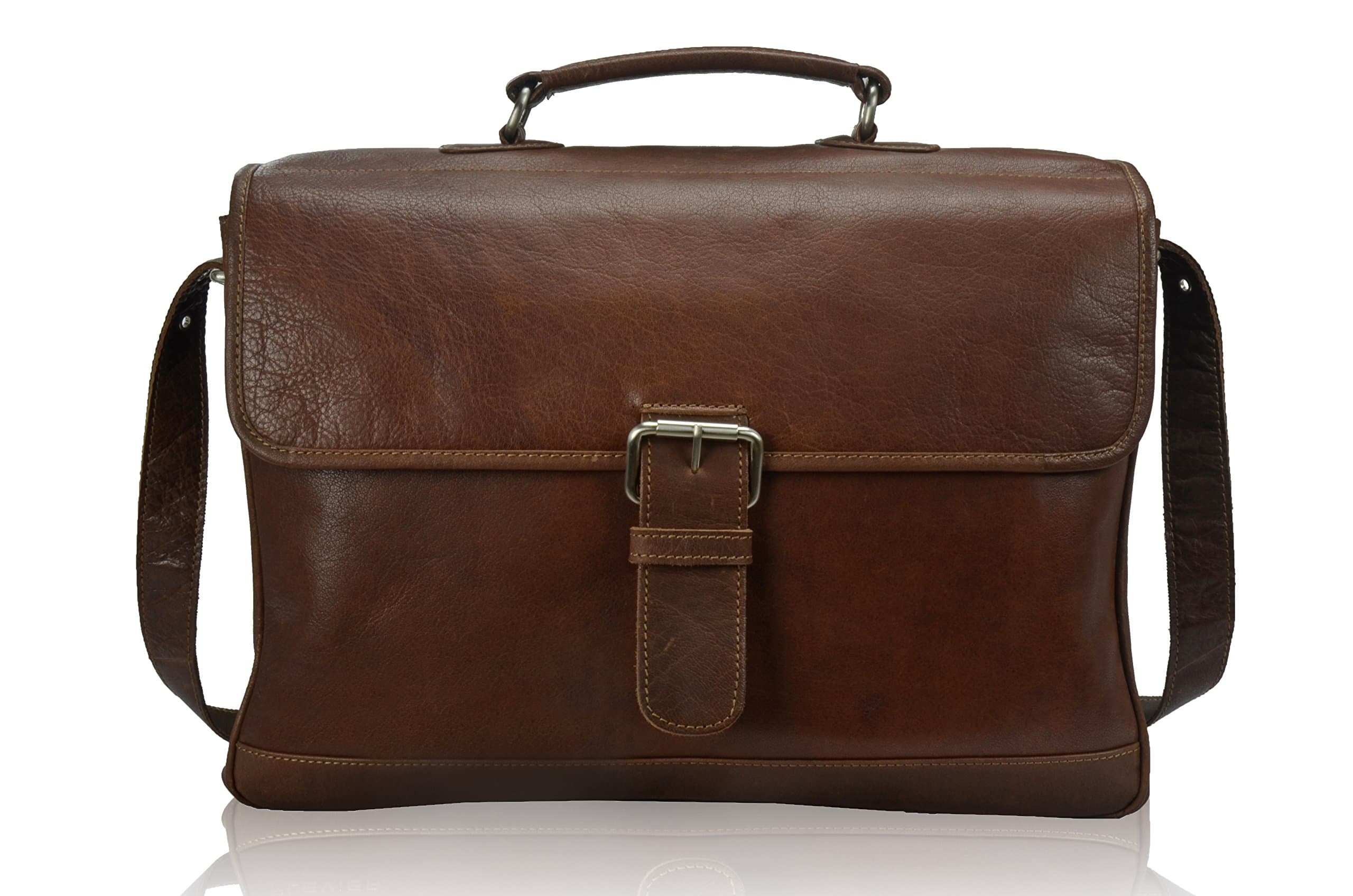 TONY'S BAGS - 15.6 inch Laptop bag - College Bag, Office Bag, Business Bag Briefcase in Vintage Style
