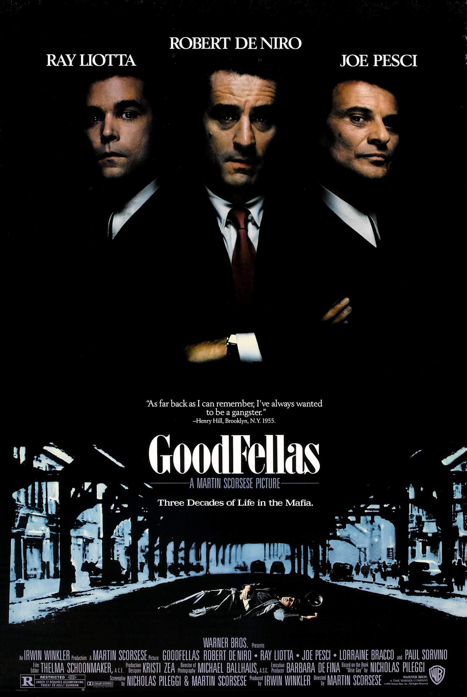 Sweetums Signatures Goodfellas Movie Poster 24" x 36" inch (60 x 91.5 cm) (1990) Style A - Robert De Niro, Ray Liotta, Joe Pesci, Paul Sorvino, Lorraine Bracco, Frank Sivero