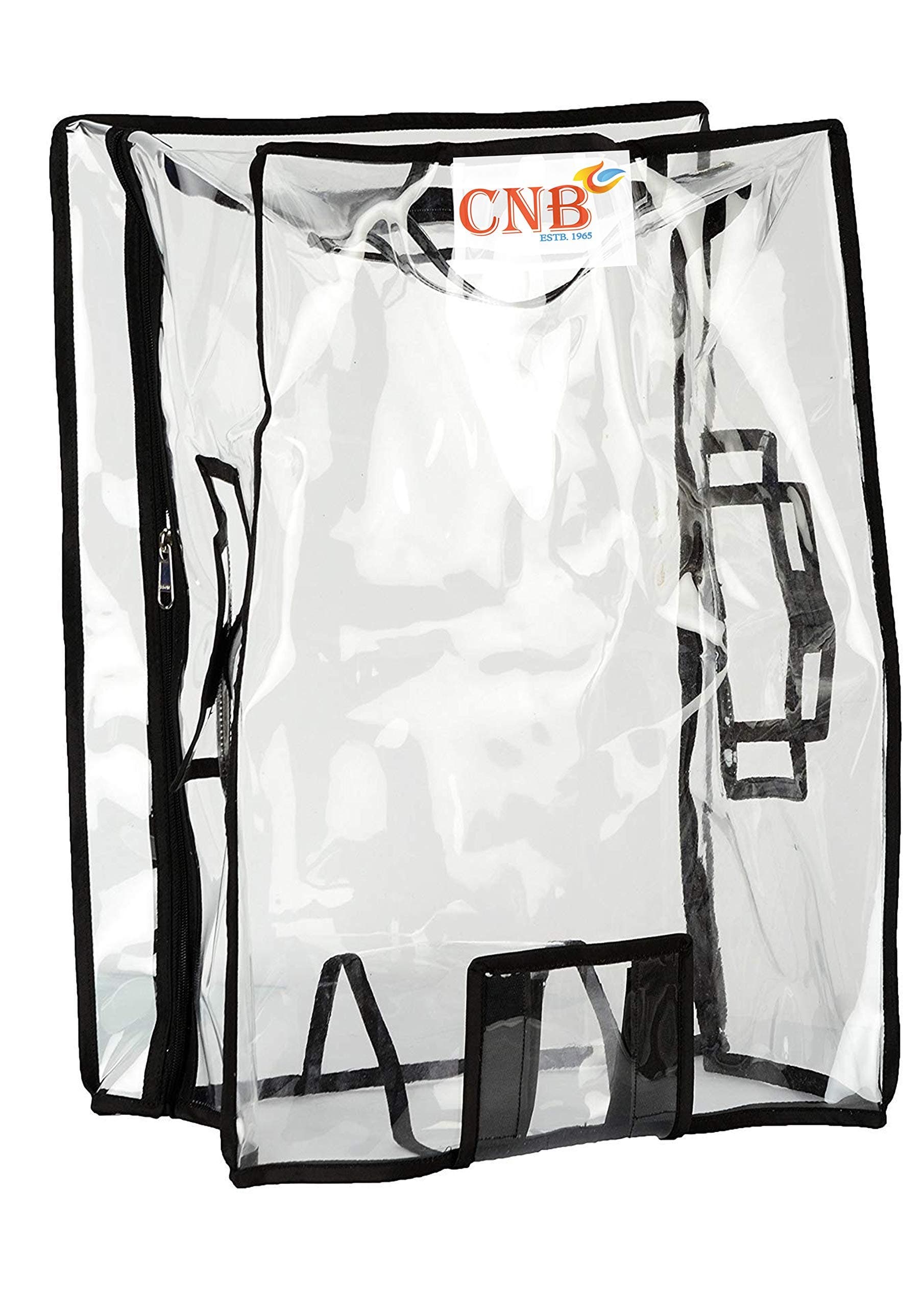 CNBWaterproof|Dust Proof Suitcase Cover & Trolley Bag Cover with Zipper_Soft Luggage 20"_Suitable for 55cm Suitcase Cover_Transparent_(Pack of 2)