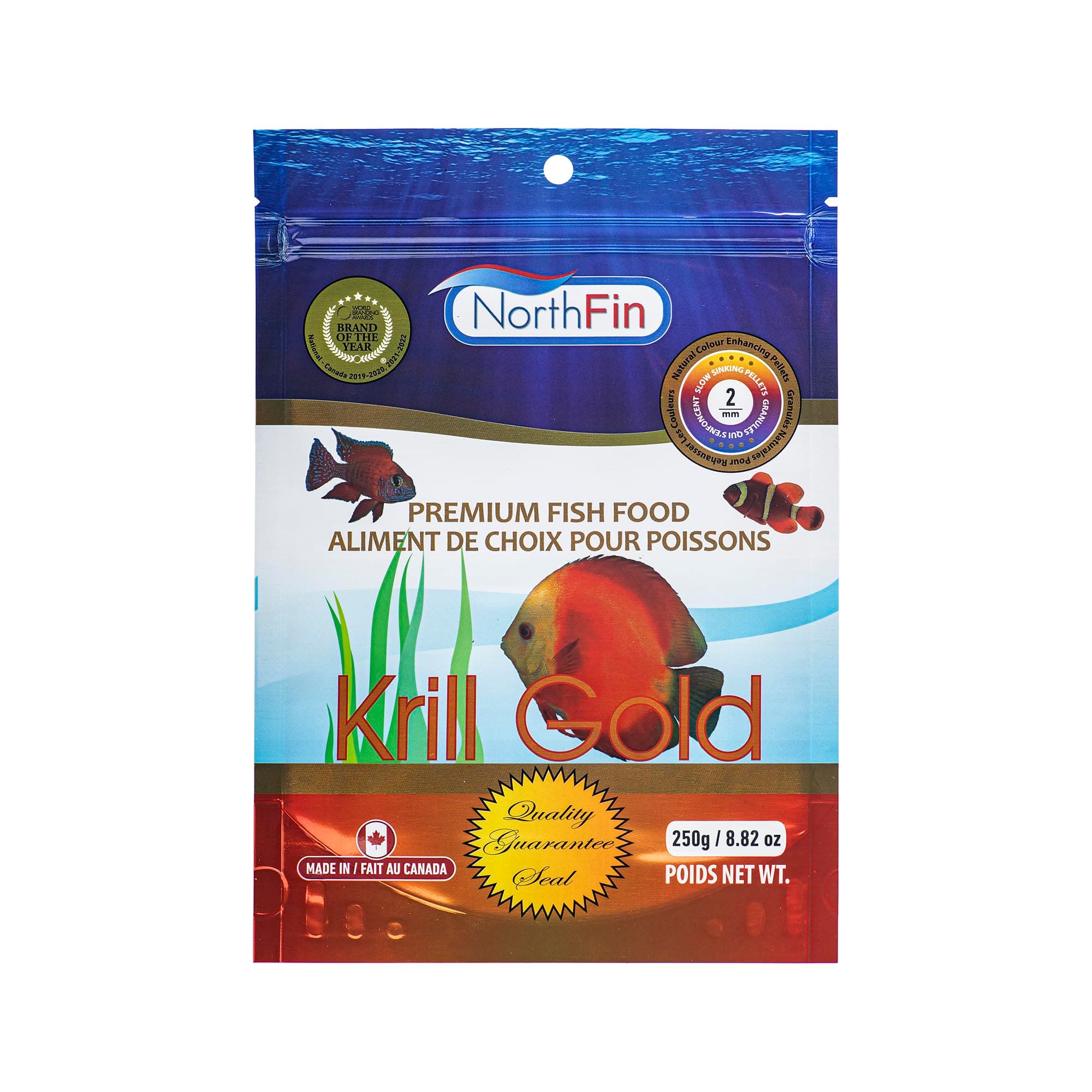 Fish Food Krill Formula Slow Sinking Pellets (2mm 250g)