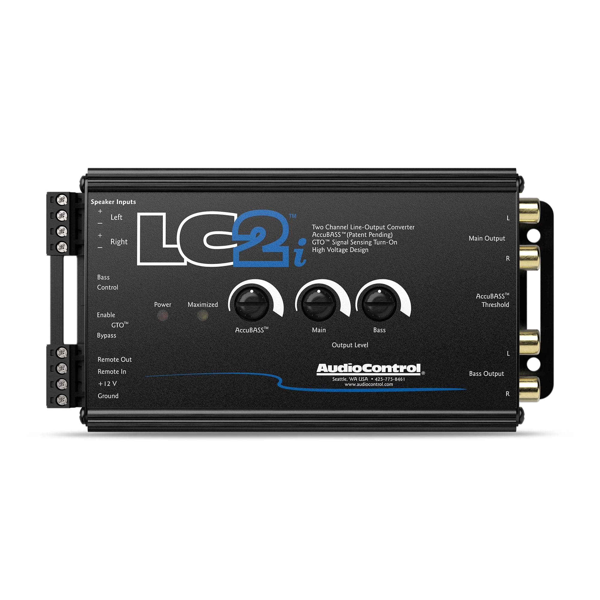 AudioControl LC2i 2 Channel Line Out Converter with AccuBASS and Subwoofer Control.