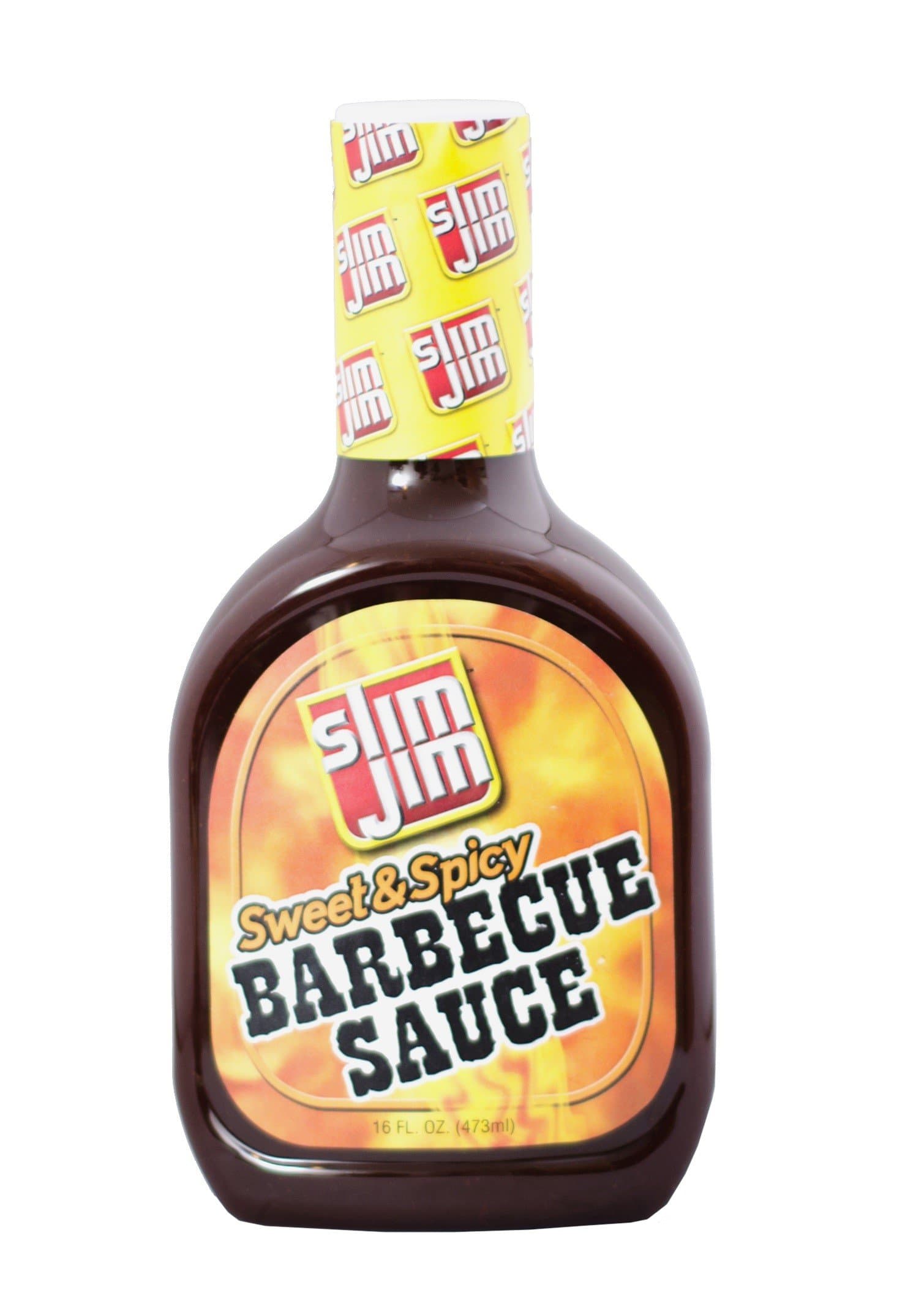 Slim Jim Sauces Sweet and Spicy Barbecue Sauce, 16 Oz (Pack of 4)