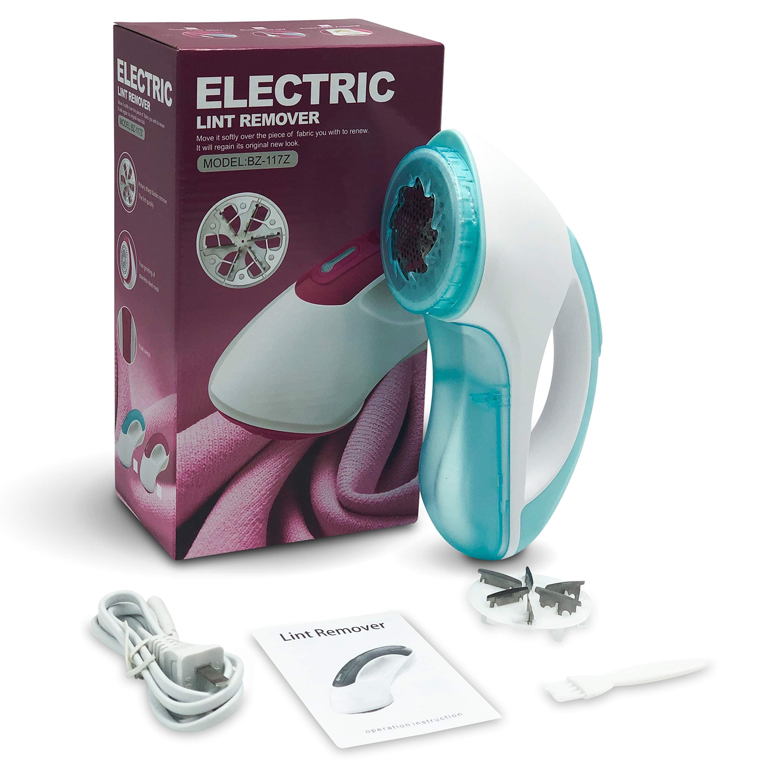 Styles II Fabric Lint Remover -Newer-Looking Clothes in Seconds -Portable & Cordless-Multipurpose for Lint, Pills, Fuzz & Dog Hair -Easy to Use for Clothing, Blanket & More- Ergonomical Design