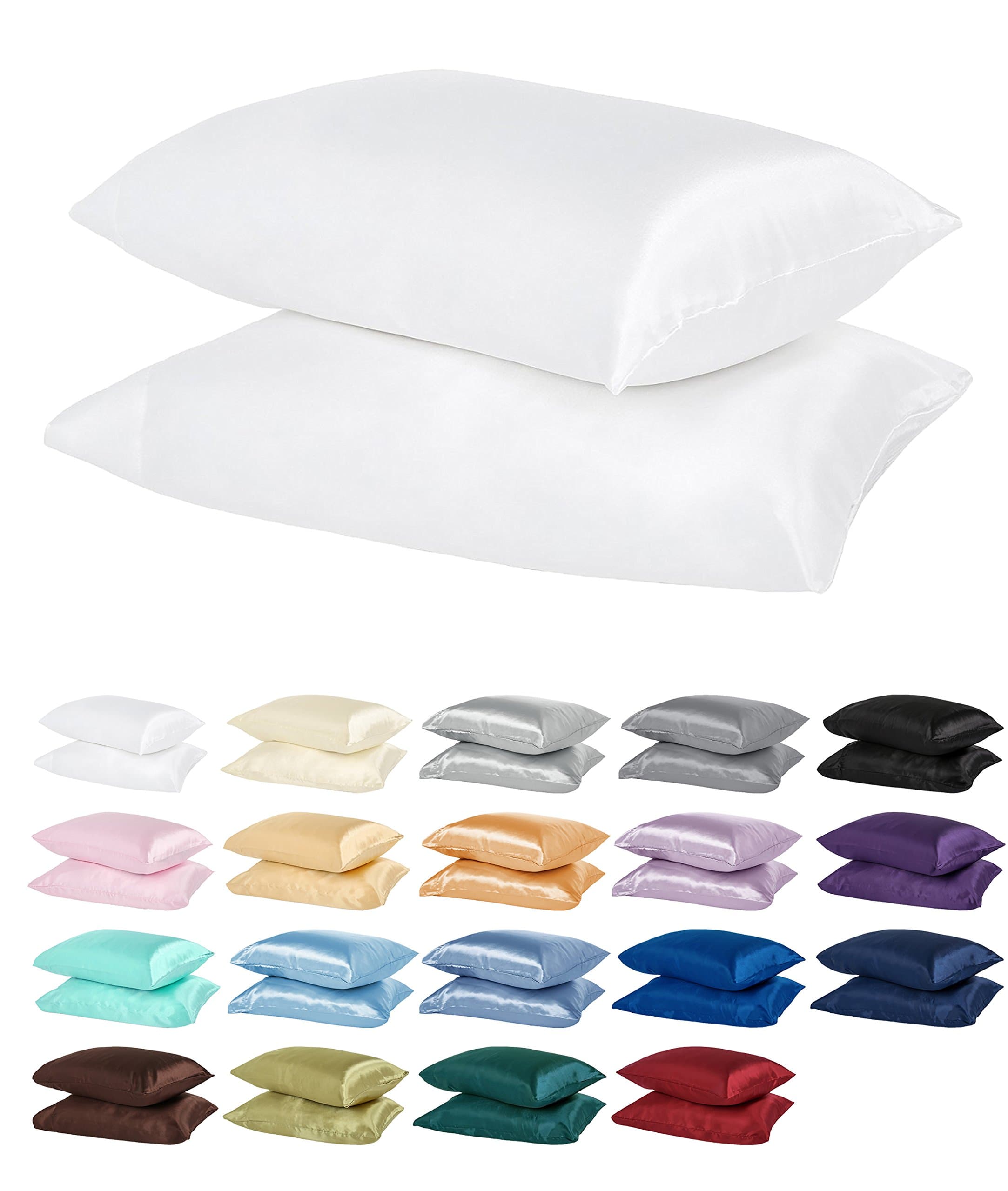 Silky Soft Satin Pillowcase Pair