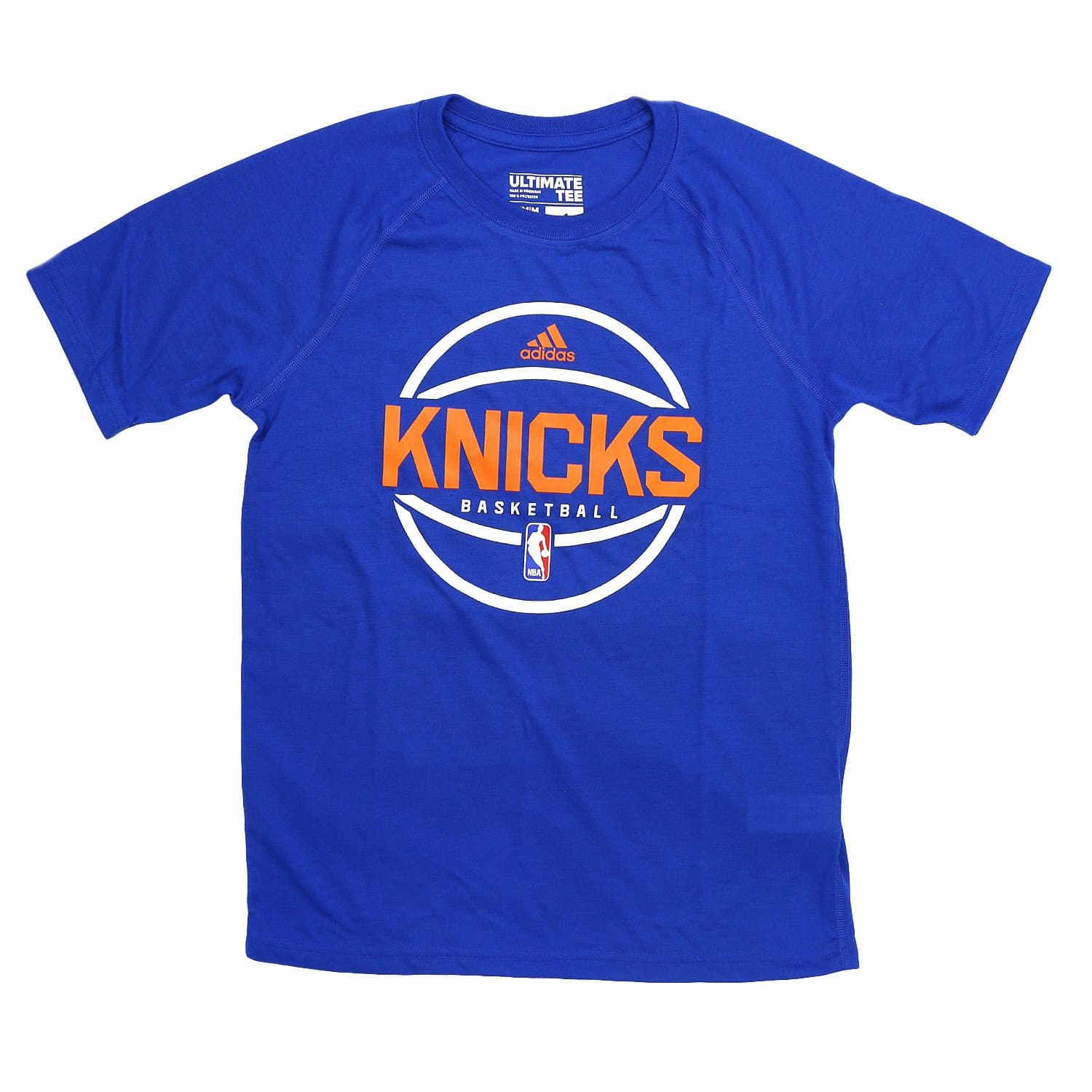 Adidas New York Knicks Ultimate S/S NBA Fan Basketball Tee - Royal - Youth Kids - L