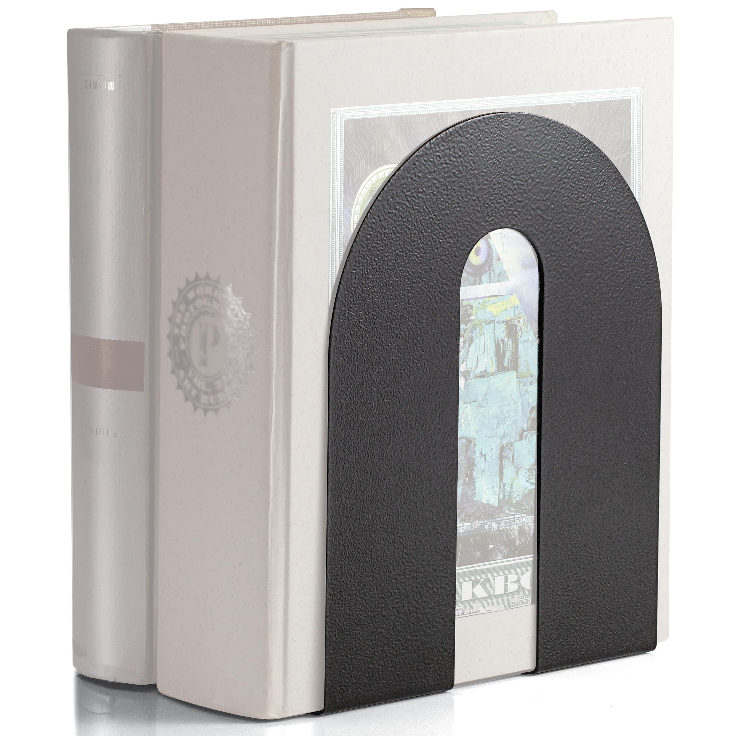 Officemate Bookends, Heavy Weighted 10-inch Steel, Black (93182)