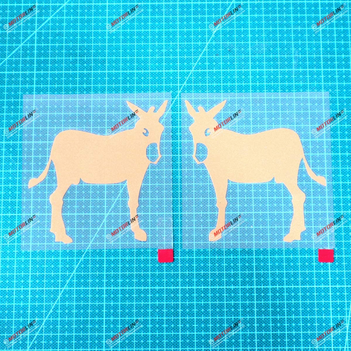 Catalan Donkey Ane Burro Decal Sticker Catalana Spain Car Vinyl - 2 Pack Gold, 4 Inches - Mirror Images Reversed No Background