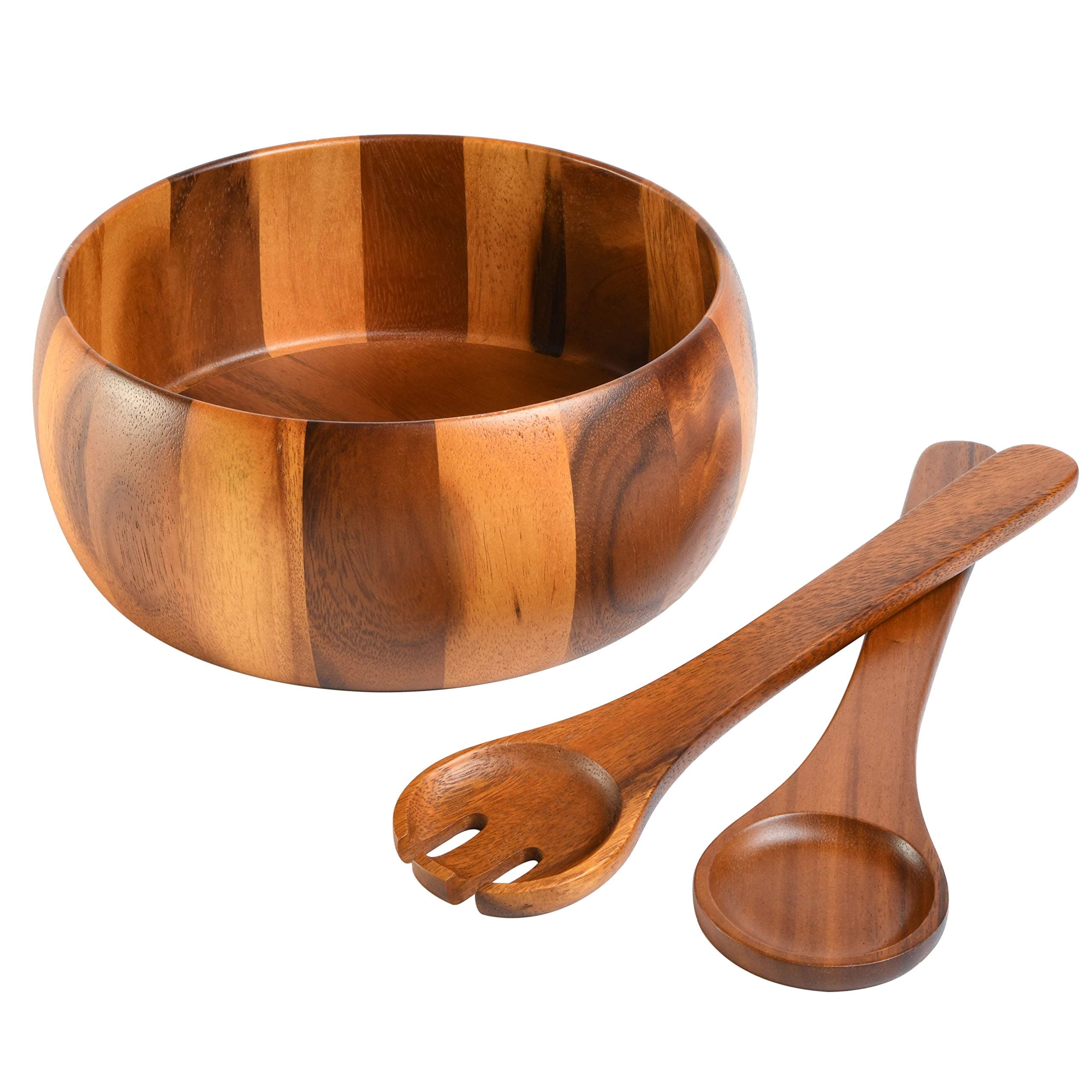 Laurel Acacia Wood Salad Bowl Set, 3 - Piece, Acacia Wood