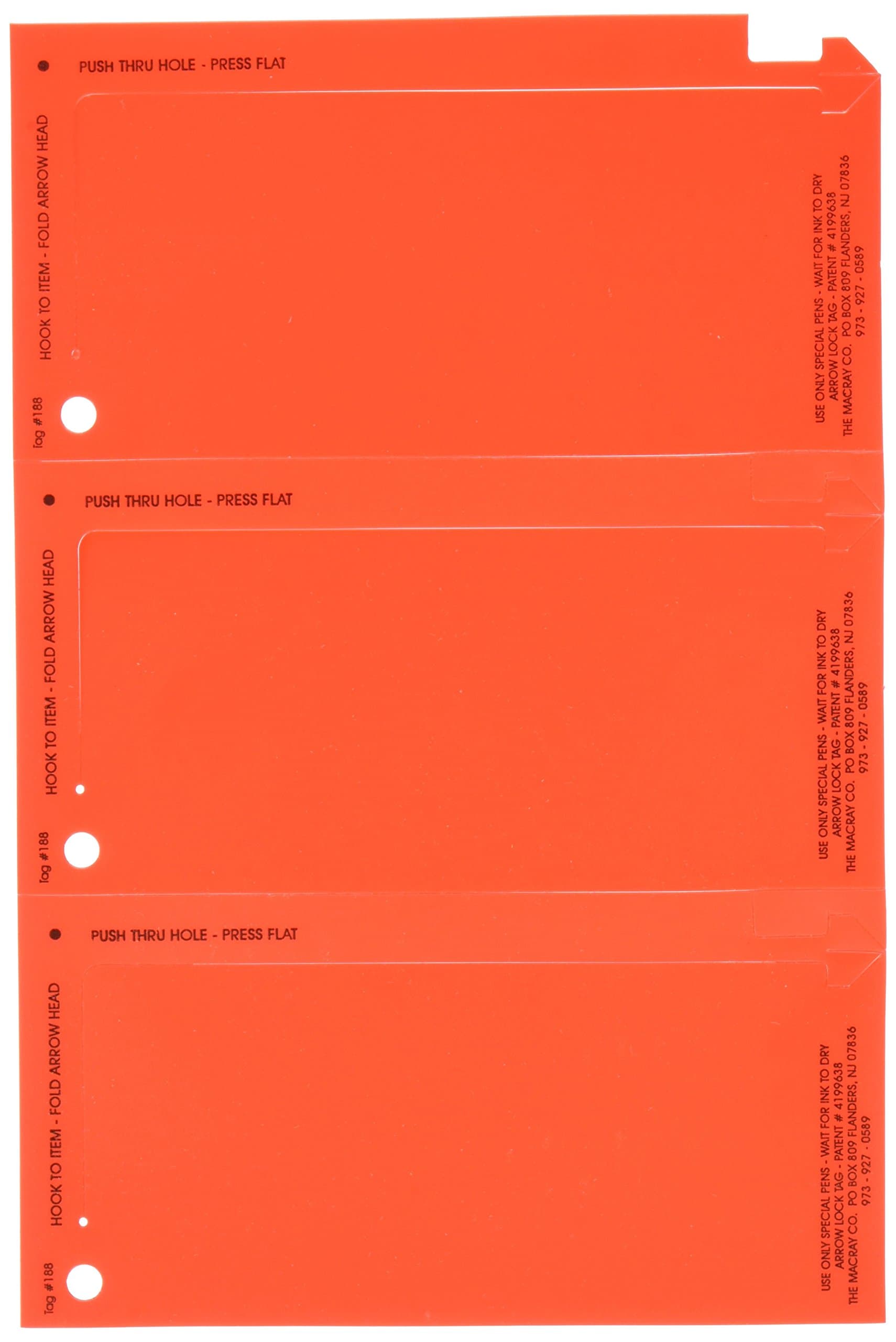 Macray188 RED Red Arrow Lock Tag