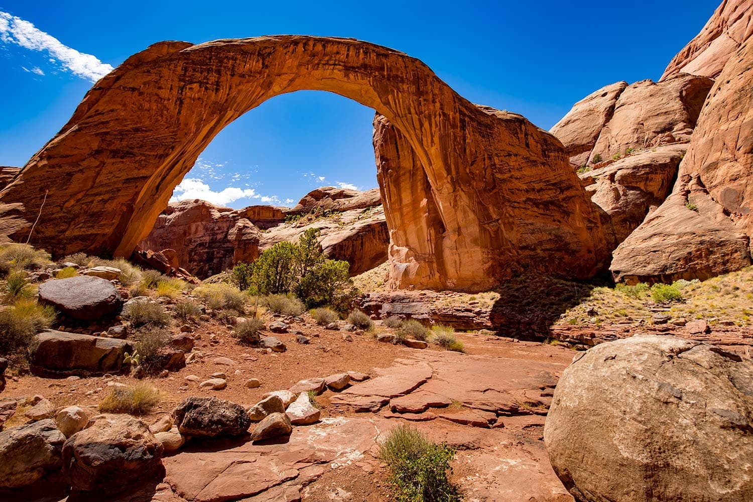 Utah Nature Photography 24x36 Inch Unframed Original Nature Photography Print of Rainbow Bridge Arch near Lake Powell Utah on a Hot Summers Day | Exceptional Quality Poster Direct From The Artist