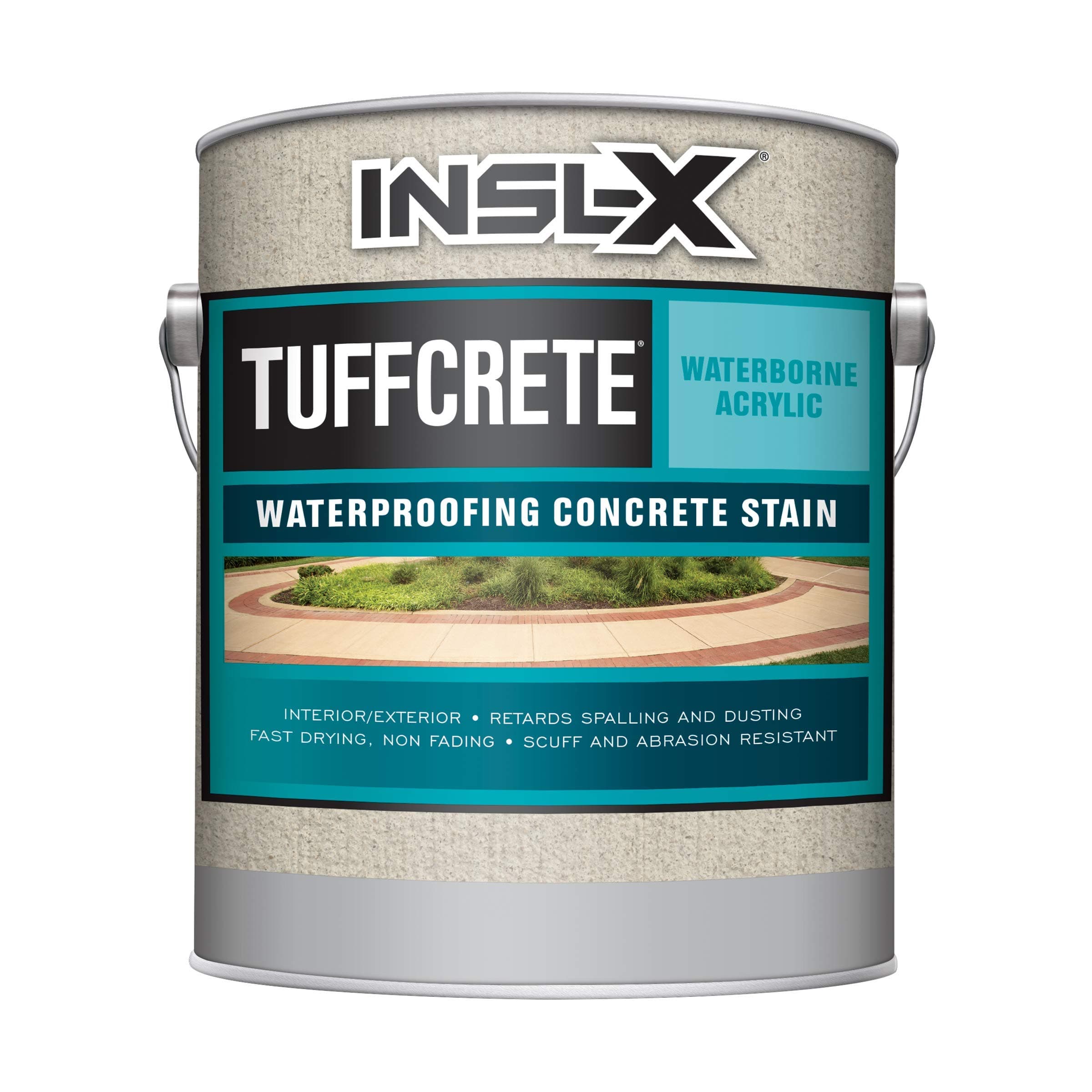 TuffCrete Waterborne Acrylic Concrete Stain Paint, Clear, 1 Gallon