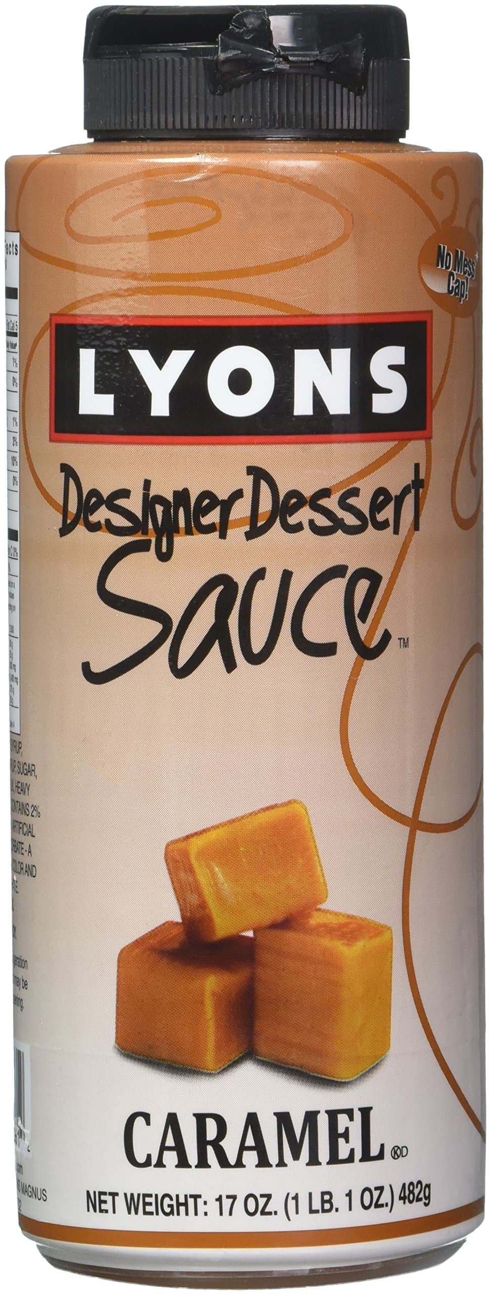 Caramel Lyons Designer Dessert Syrup Sauce, 17 oz (12 Pack)