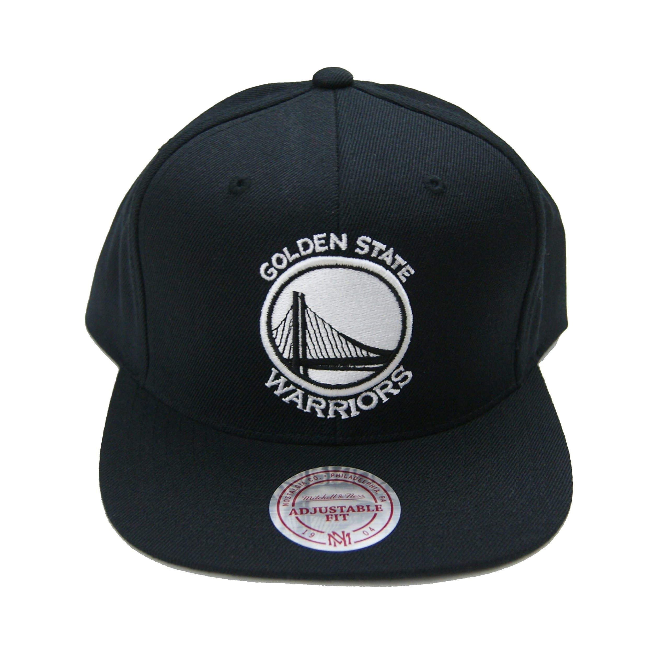 Mitchell & Ness Golden State Warriors Tonal White on Black Snapback