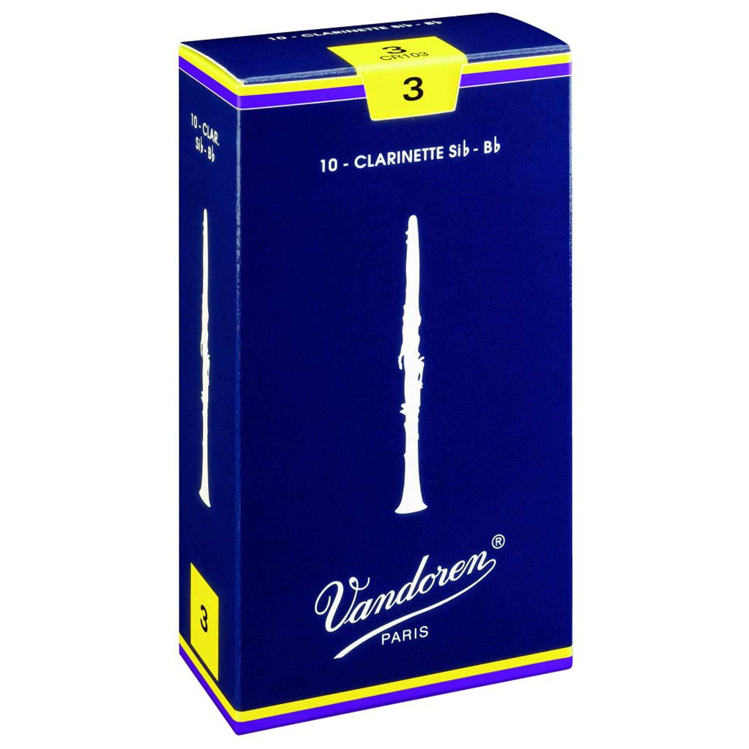 Traditional Bb clarinet reeds, box of 10 - Strength 3,5