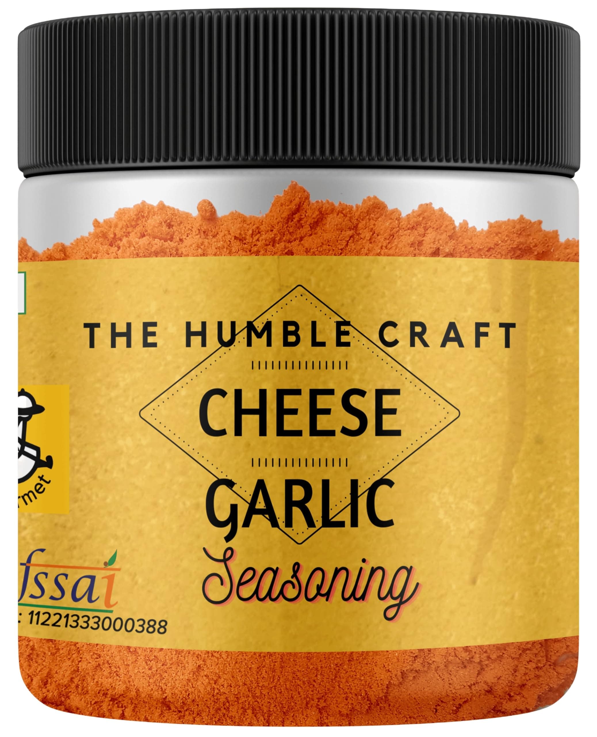 THE SPICE RACK Cheese Garlic Seasoning Powder- Popcorn, Pasta, Bread, Roasted Vegetables - Cheesy with a strong Garlic taste - 100gms