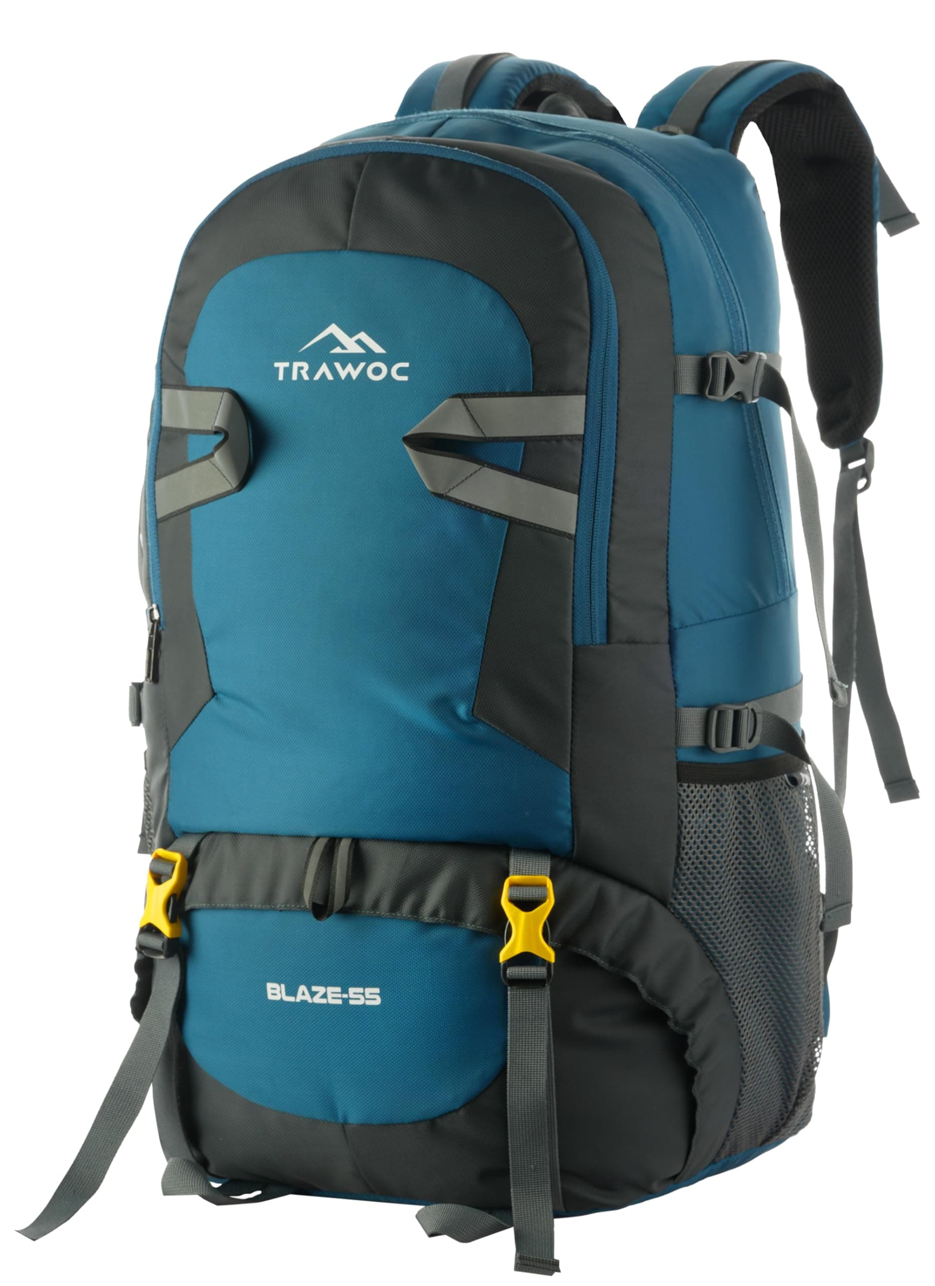 - BLAZE 55 Liter Travel Backpack Daypack Bag for Camping Hiking Trekking Bag for Men & Women, English Blue, SHK014, 3 Year Warranty