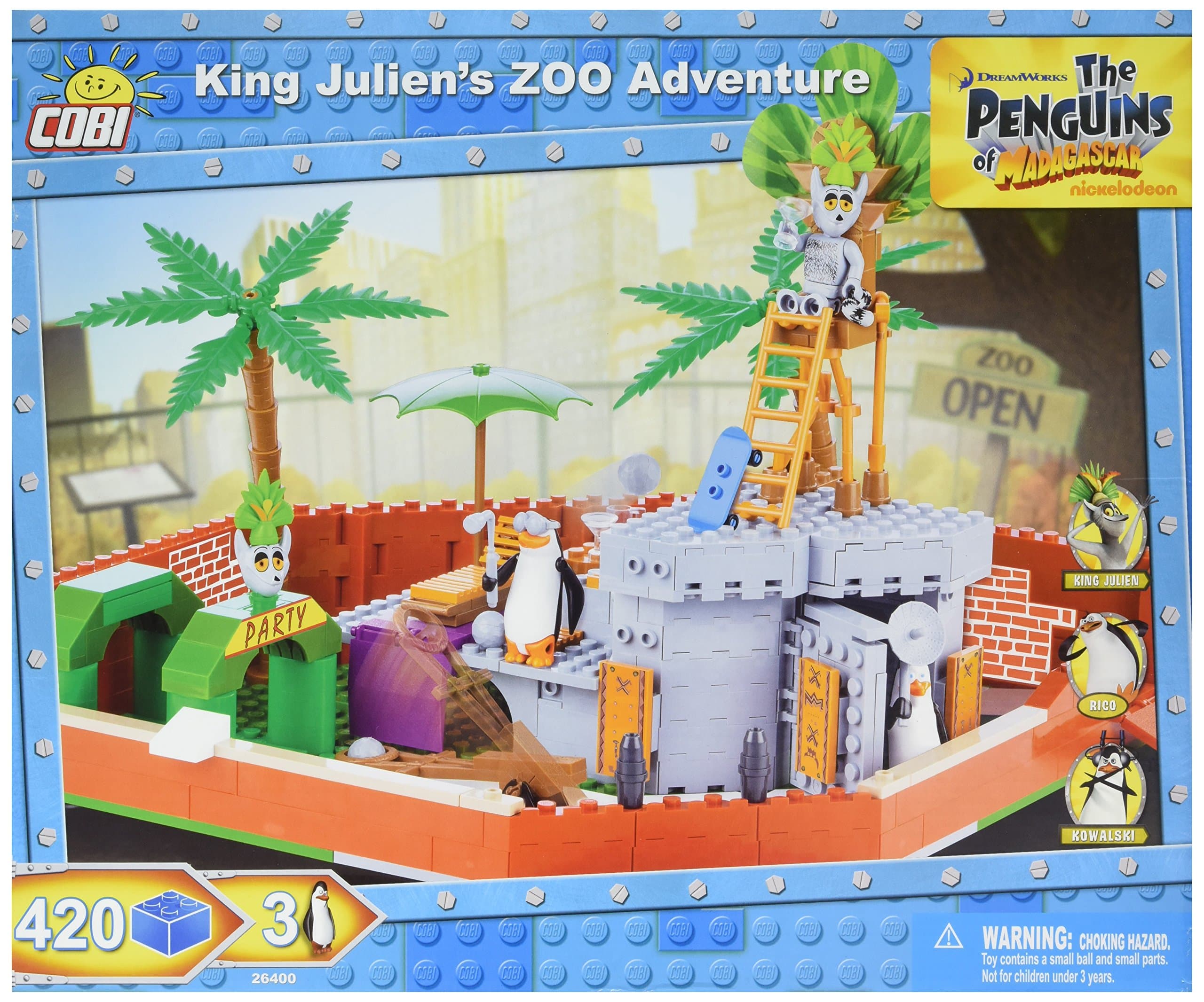 The Penguins /26400/ King Julien Habitat 400 building bricks by Cobi
