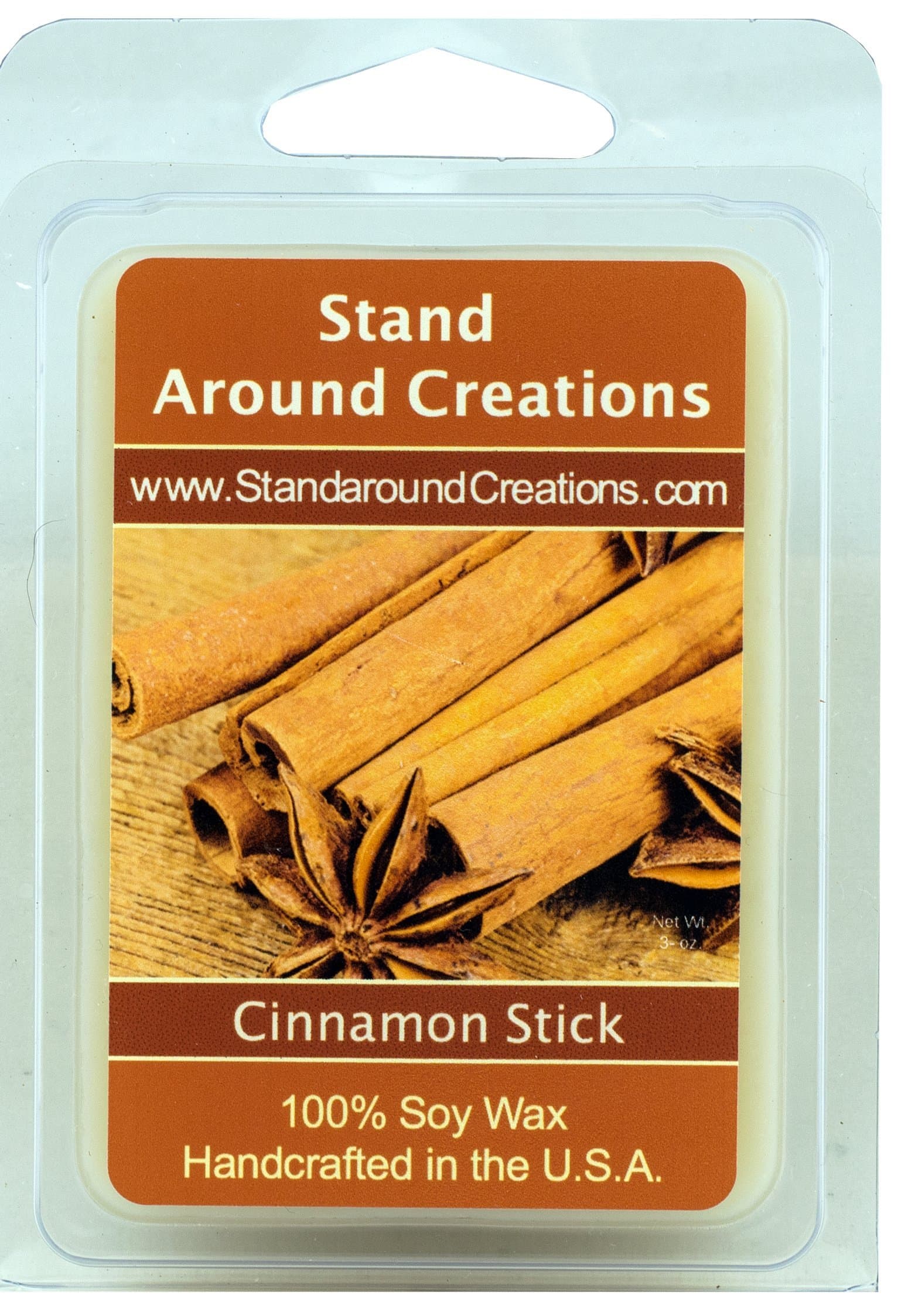 Soy Wax Melt Tart - Scent: Cinnamon, Clove 3oz. White
