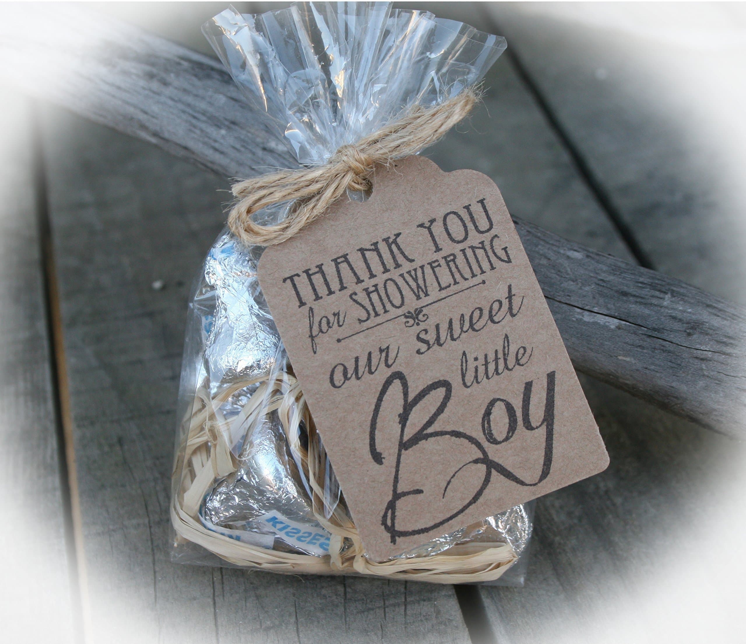 Boy Baby Shower Favors - 20 DIY Favor Kits - Available in 3 tag colors / 6 Twine Options/2 bag options (filling NOT included)