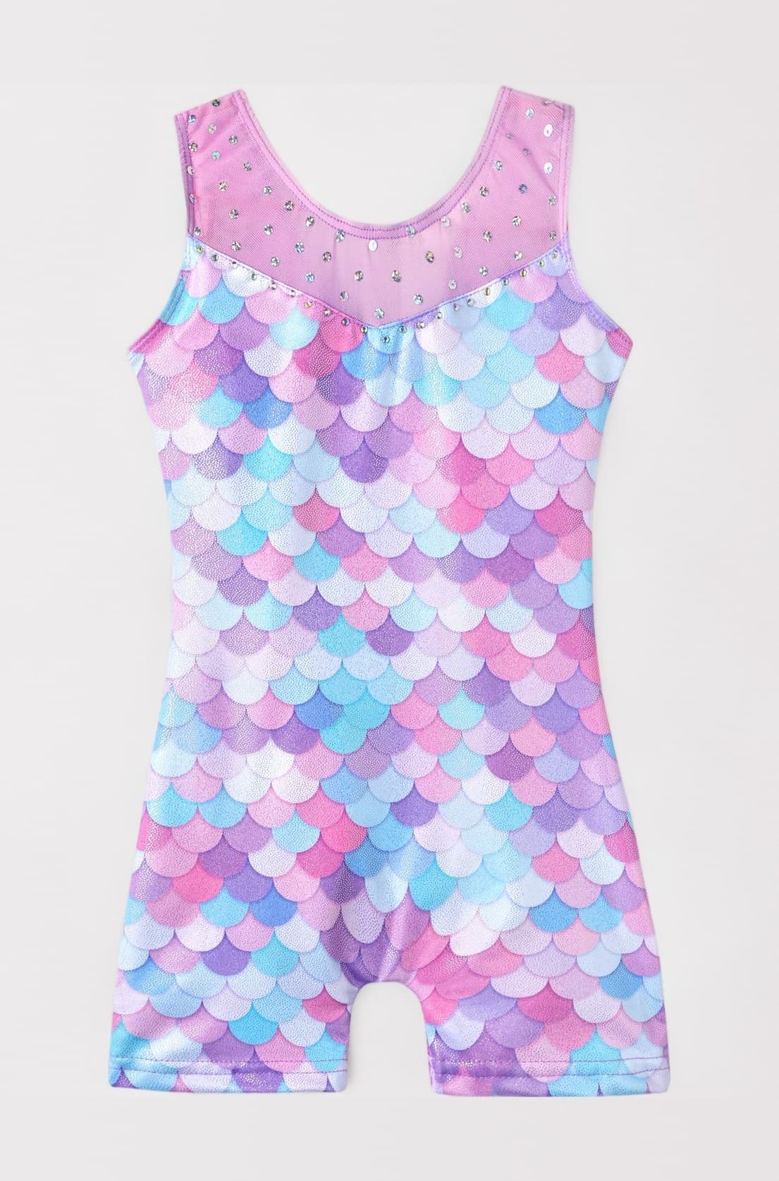 Leotards for Girls Gymnastics Toddler Dance Biketards Mermaid Unicorn Athletic Dance Wear Shiny Rainbow Blue Hotpink