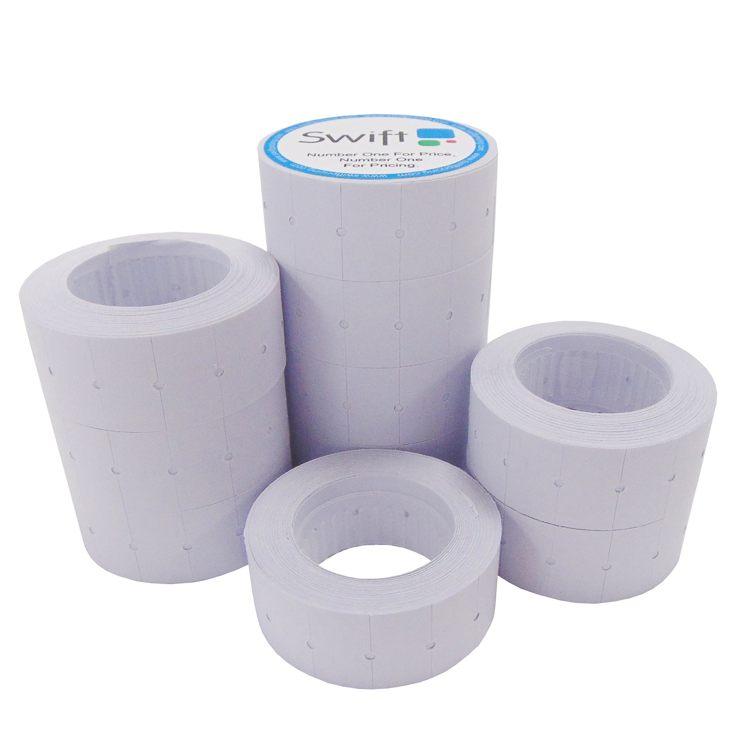Swift 22 x 12 mm Price Gun Labels CT1 White 10 Rolls 10,000 Stickers Pricemarking Tags Fits Many Pricing Labellers