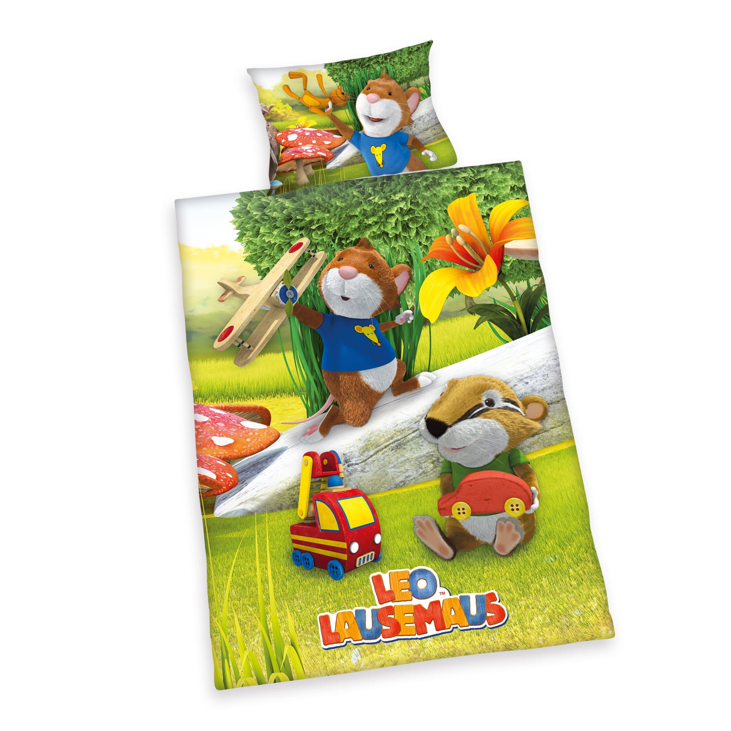 Leo Lausemaus Baby Bed Linen, COTTON, Multicoloured, 100 x 135 cm