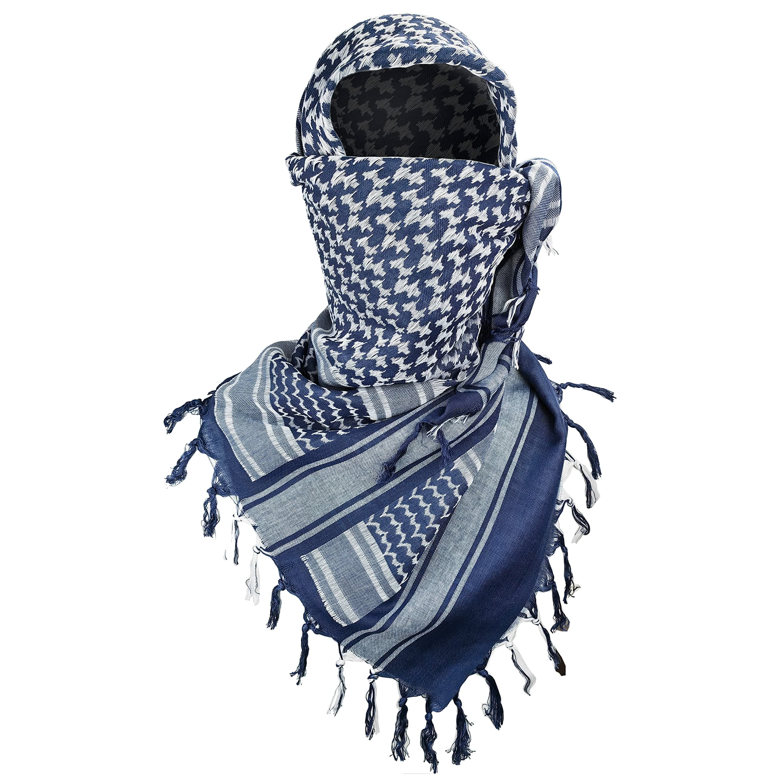 Military Shemagh Tactical Desert Scarf / 100% Cotton Keffiyeh Scarf Wrap for Men And Women