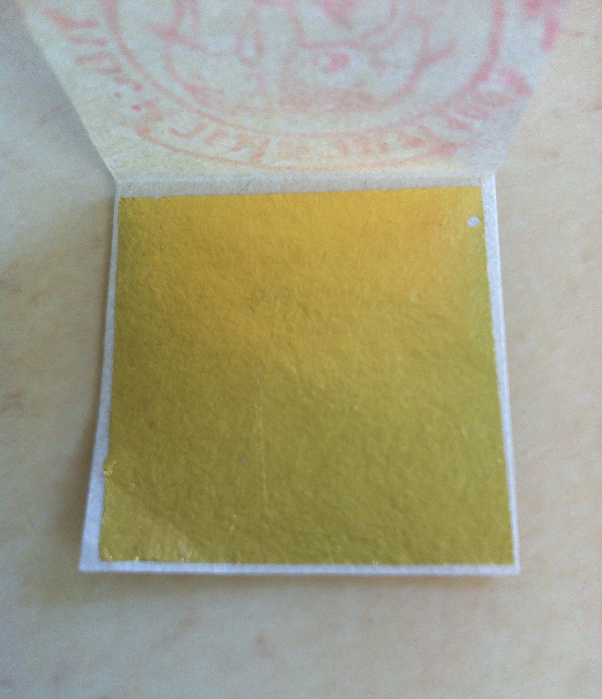 50 Pieces of Gold Leaf for Spa(3 Cm X 3 Cm) - 100% Real Gold (24k)