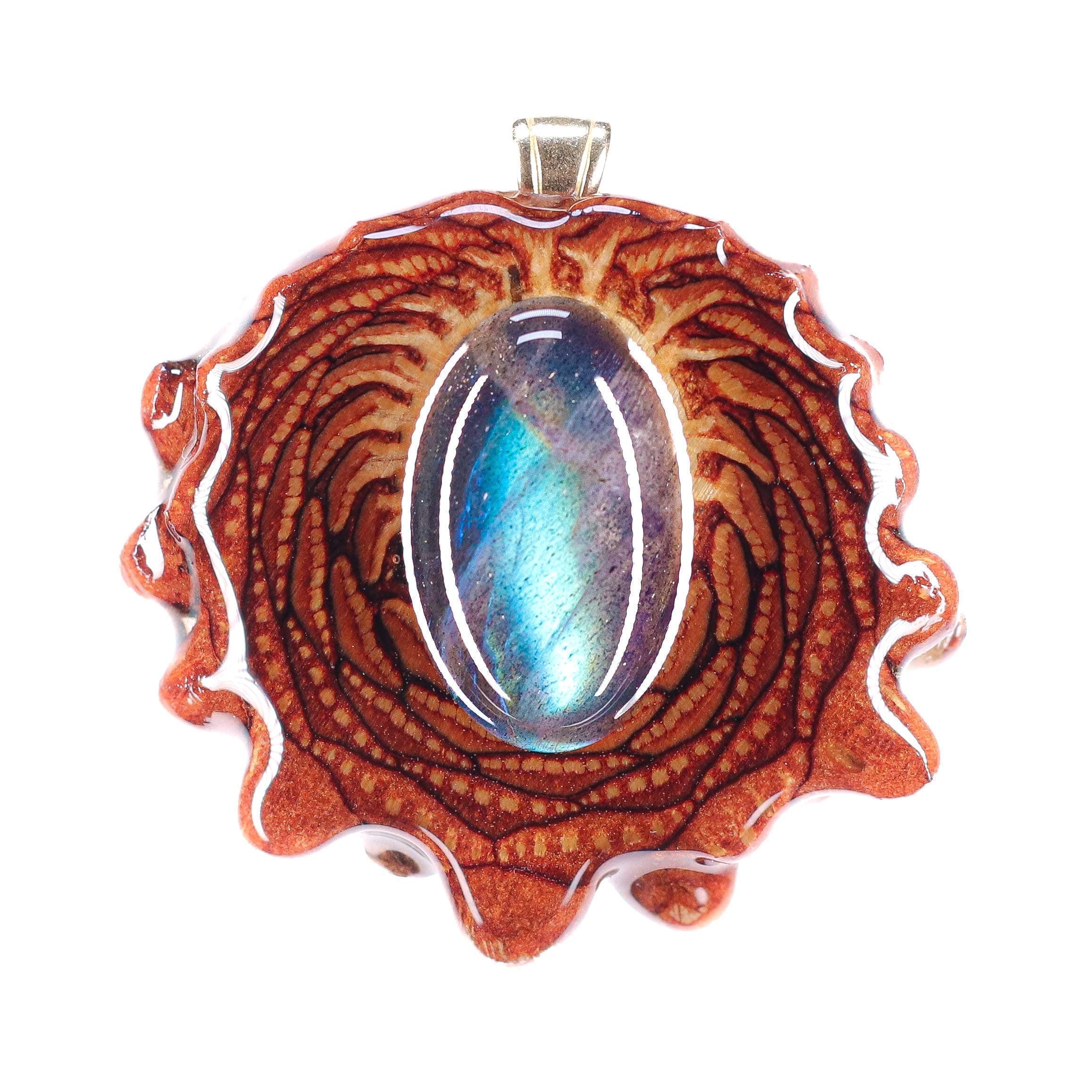 Labradorite Third Eye Pinecones Pendant Festival Jewelry For Women For Men Boho Fashion Gypse Gear 100% Natural Sacred Geometry Pinecone with Blue Gemstone Necklace
