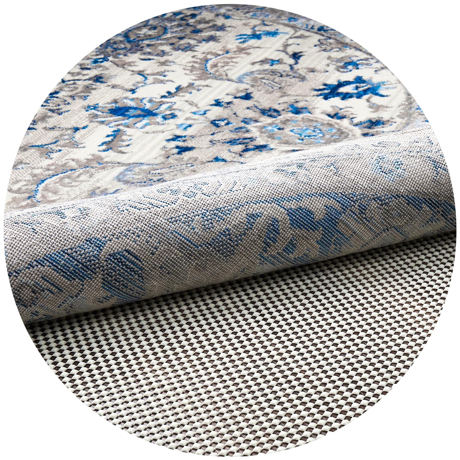 Veken 4 Ft Round Rug Pad Gripper for Hardwood Floors
