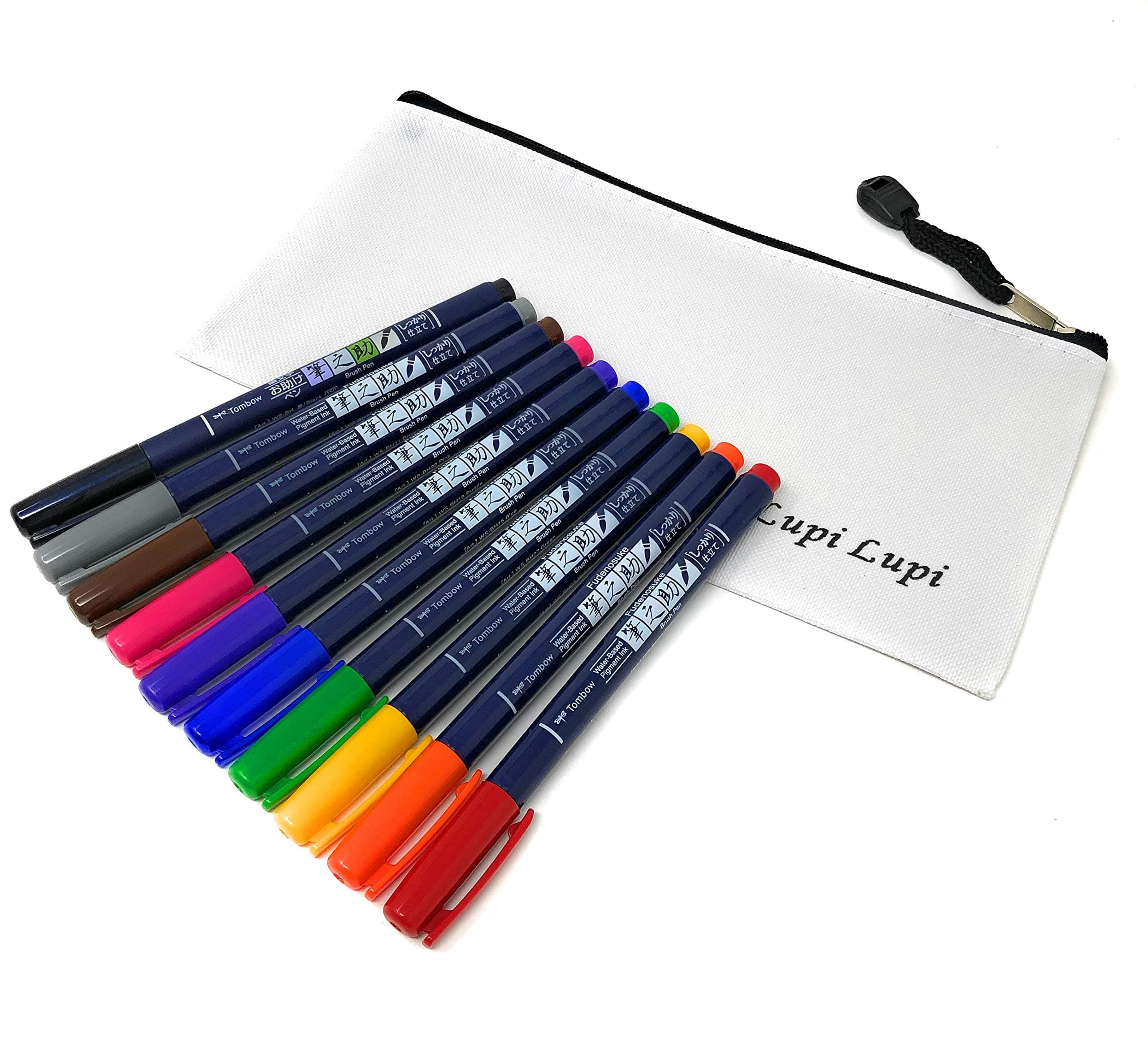 WS-BH10C Fudenosuke dual brush pens 10 color set With original pen case