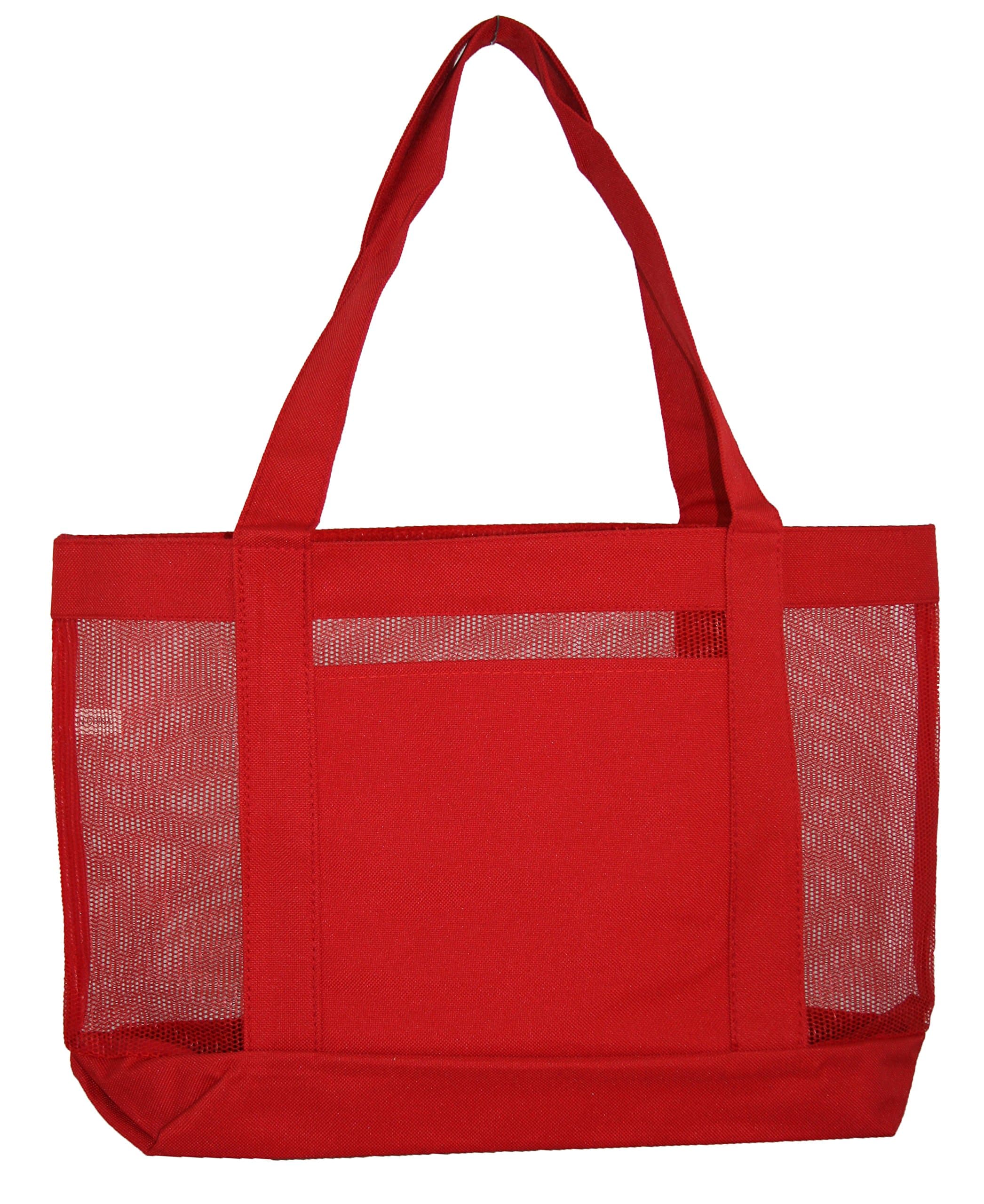 Mesh Boat Tote with Large Pocket