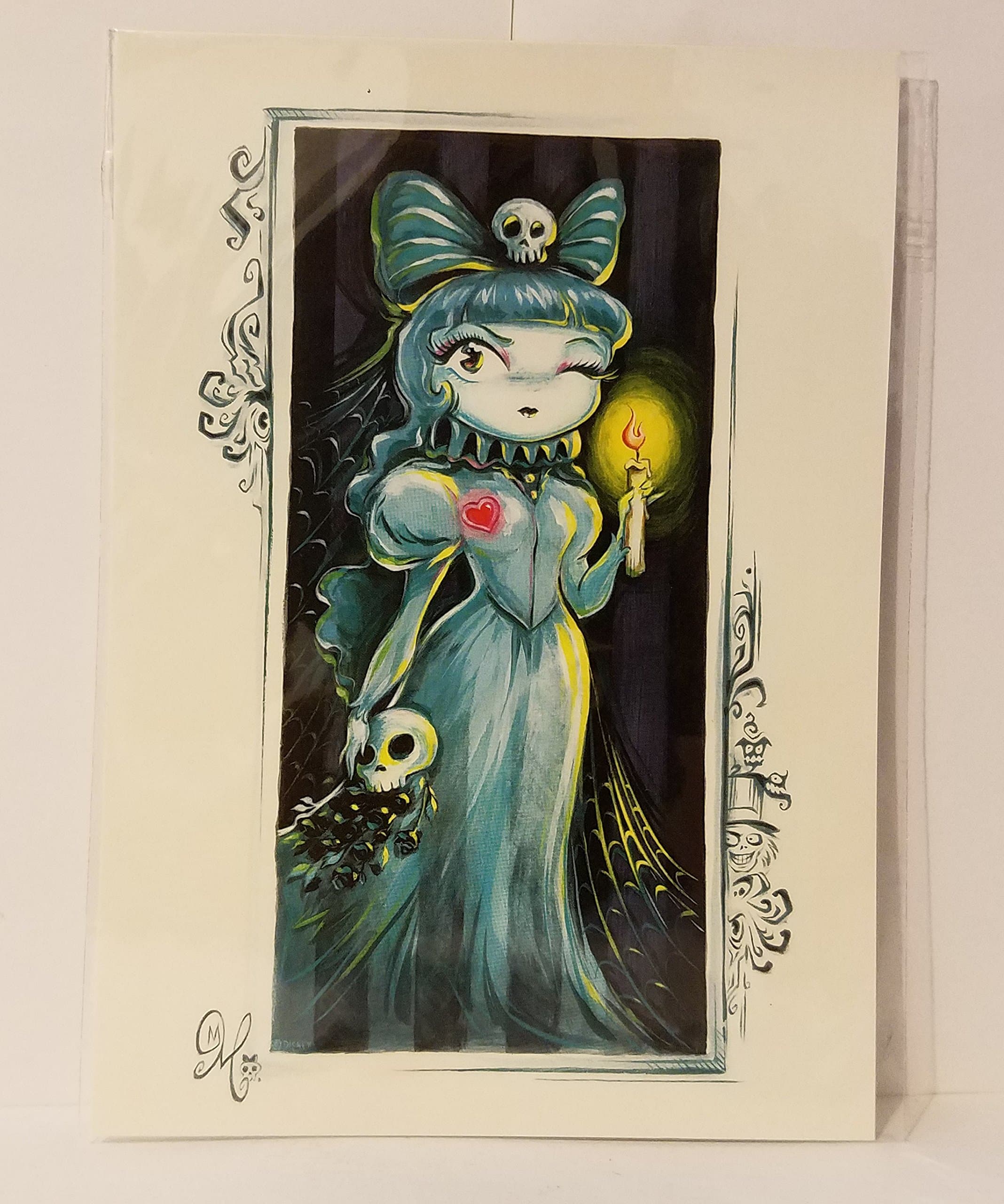 Disney Wonderground Haunted Mansion For Better Or For Worse Postcard by Miss Mindy