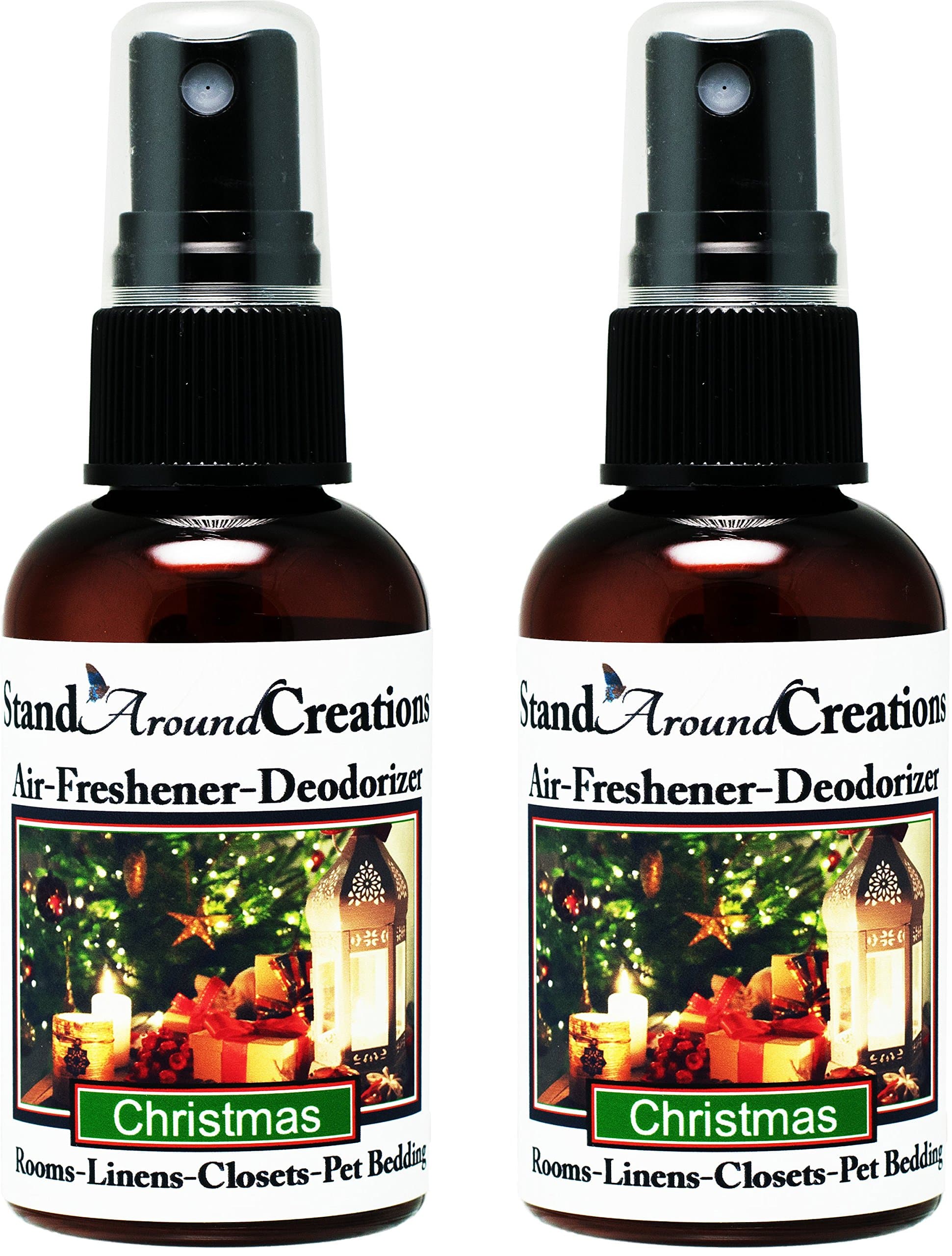 Set of 2 - Concentrated Spray/Air Freshener - 2 fl oz - Scent - Christmas: Orange spice notes from the kitchen w/pine notes from the Christmas tree